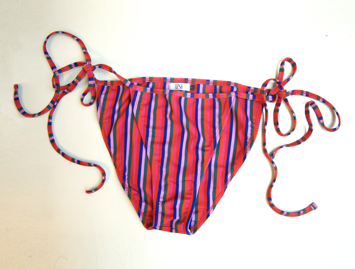 String Bikini Bottom - Candy Stripes-Swimwear-izsi-IZSI