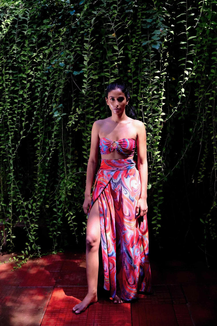 Cayenne Wave Ring Bikini Top with Removable Halter String