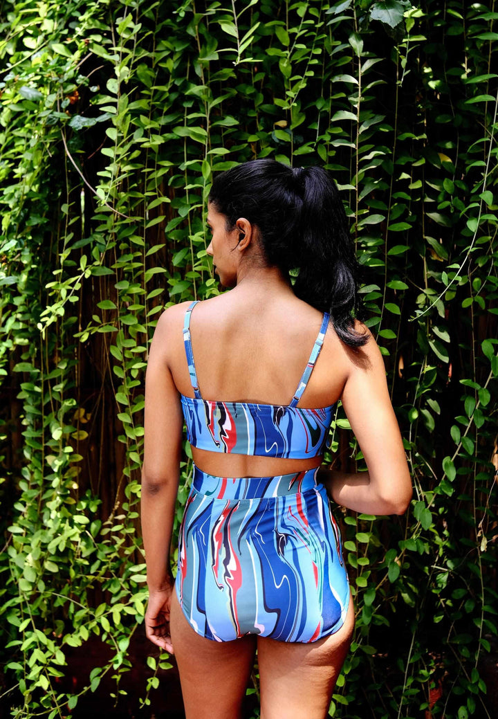 Cosmic Wave Bikini Box Top