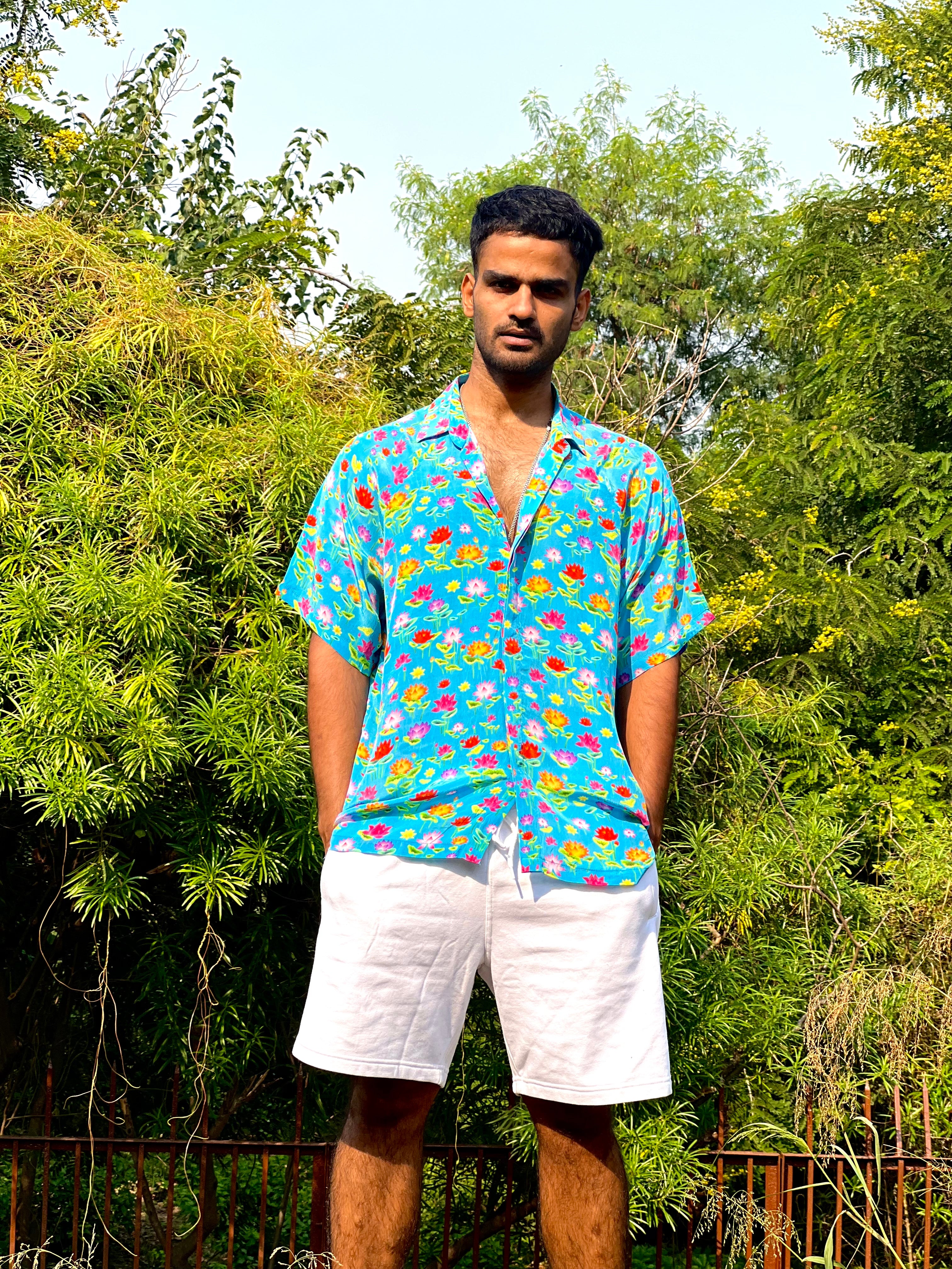 Shirt - Lotus Pond-Resortwear-izsi-IZSI