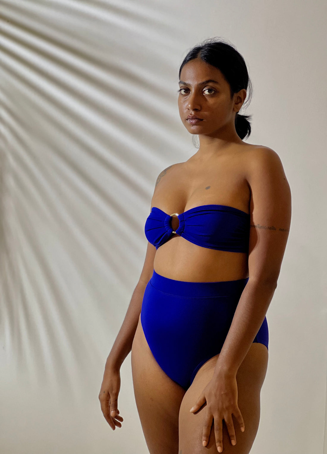 Ring Bikini Top With Removable Halter Straps - Royal Blue