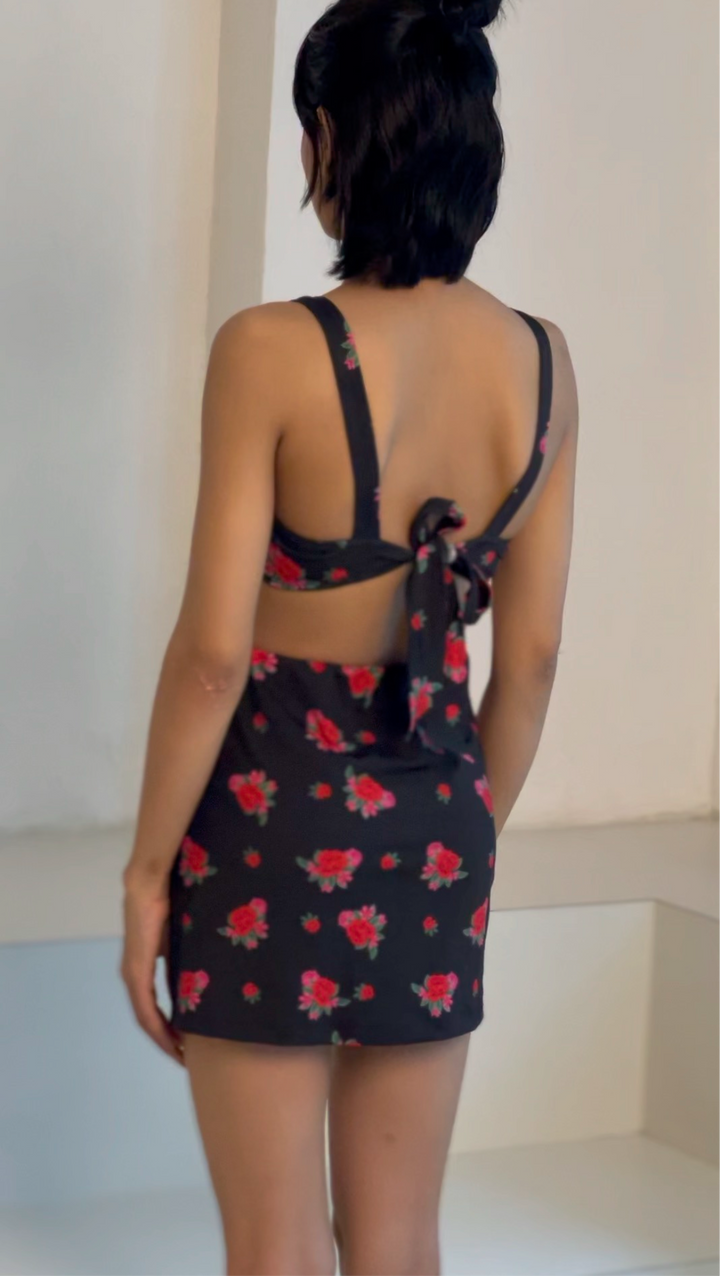 Underwired and Padded One piece Swimsuit- Rose Bloom