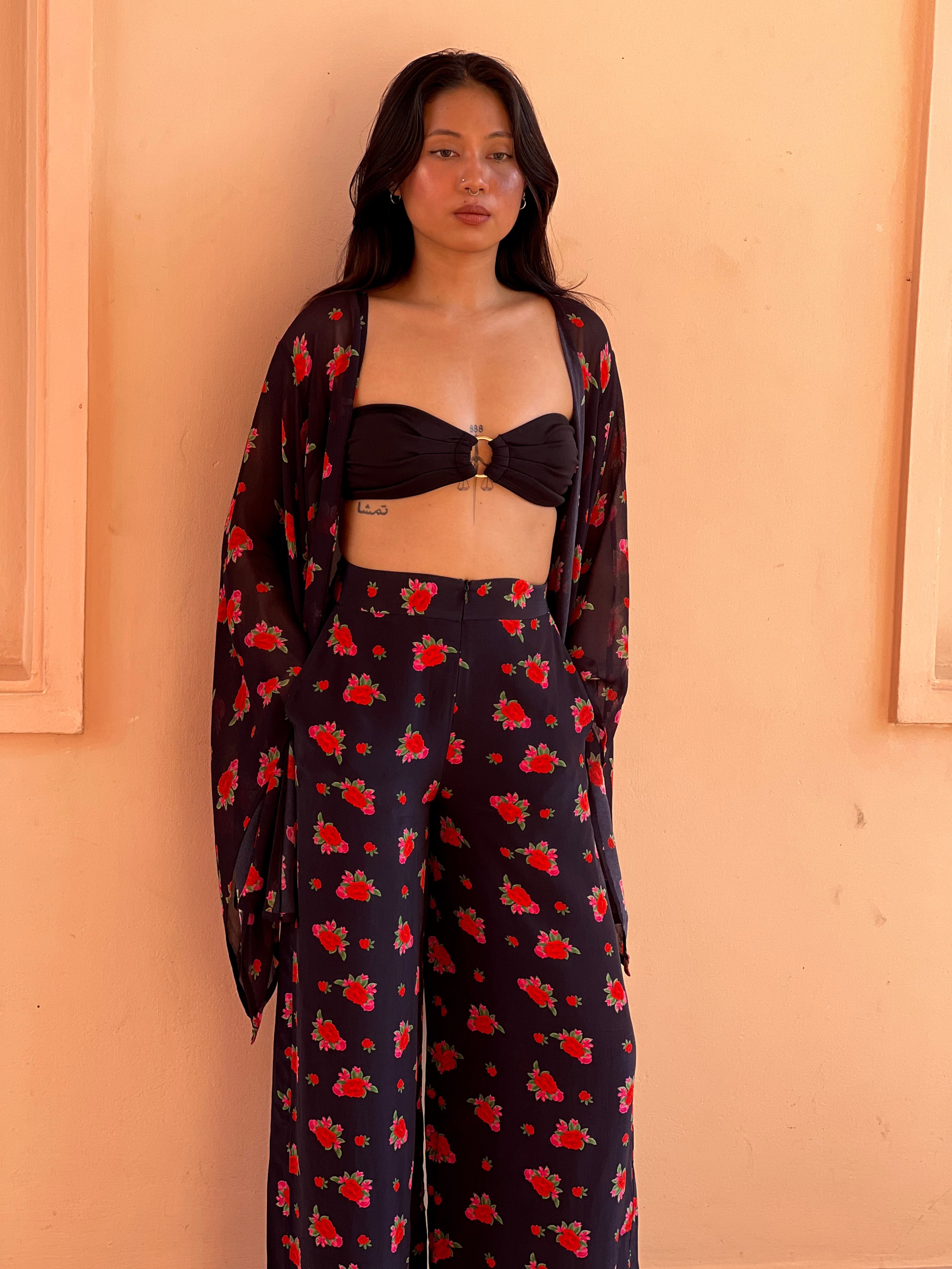 Trousers with Pockets - Rose Bloom