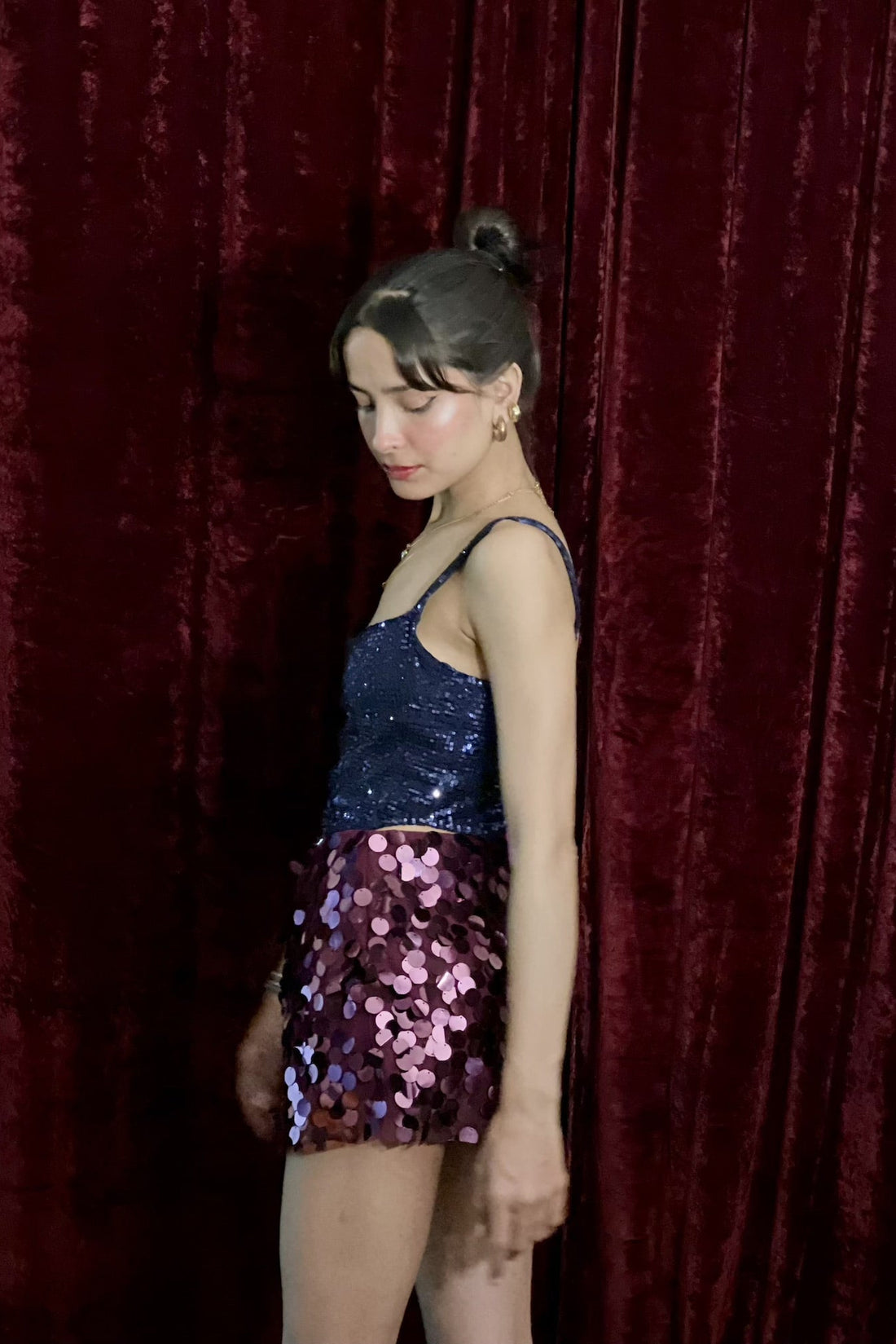 Sequin Skirt - Purple