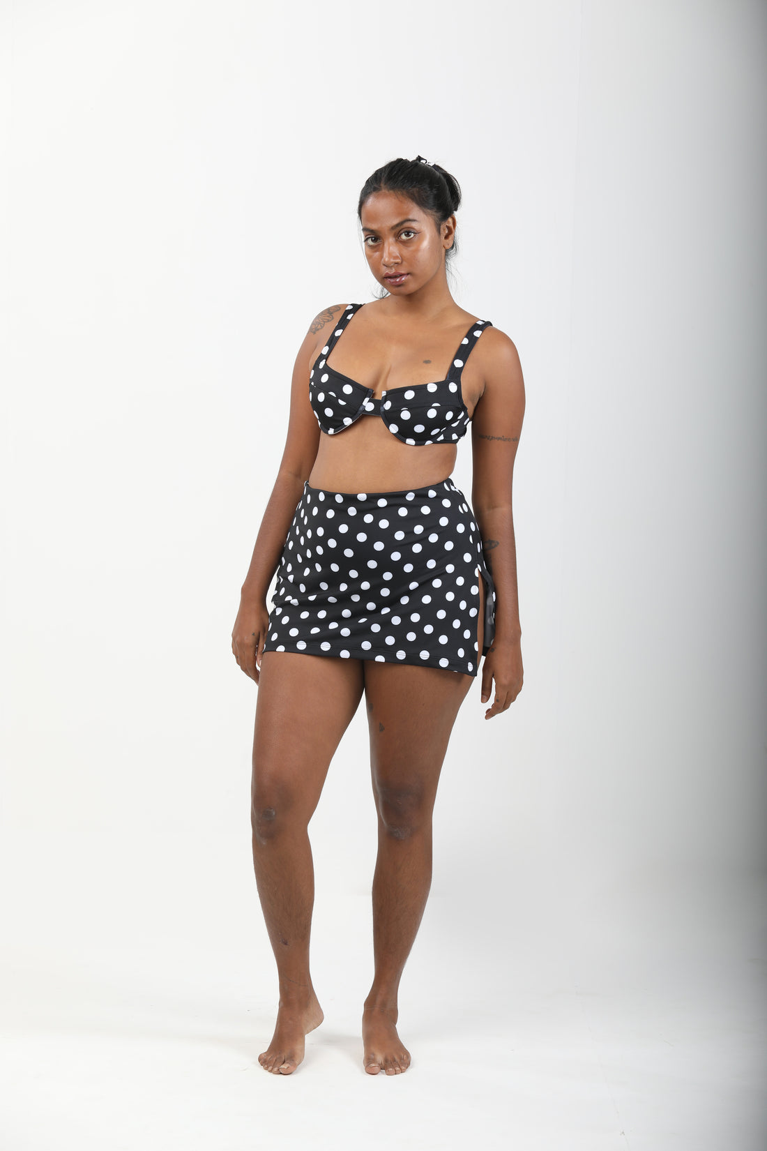 Coverall Bikini Bottom - Noir Dot