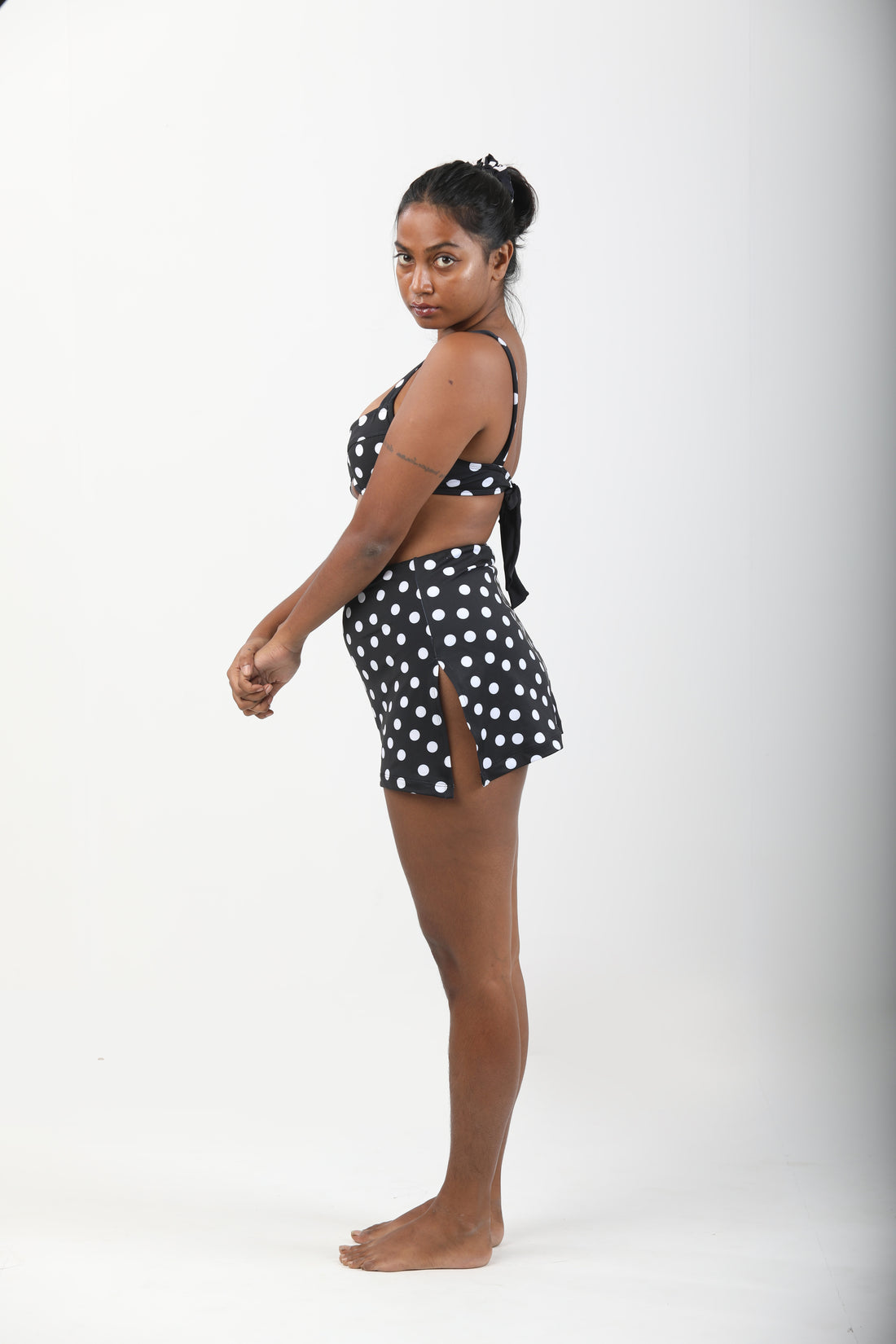 Coverall Bikini Bottom - Noir Dot