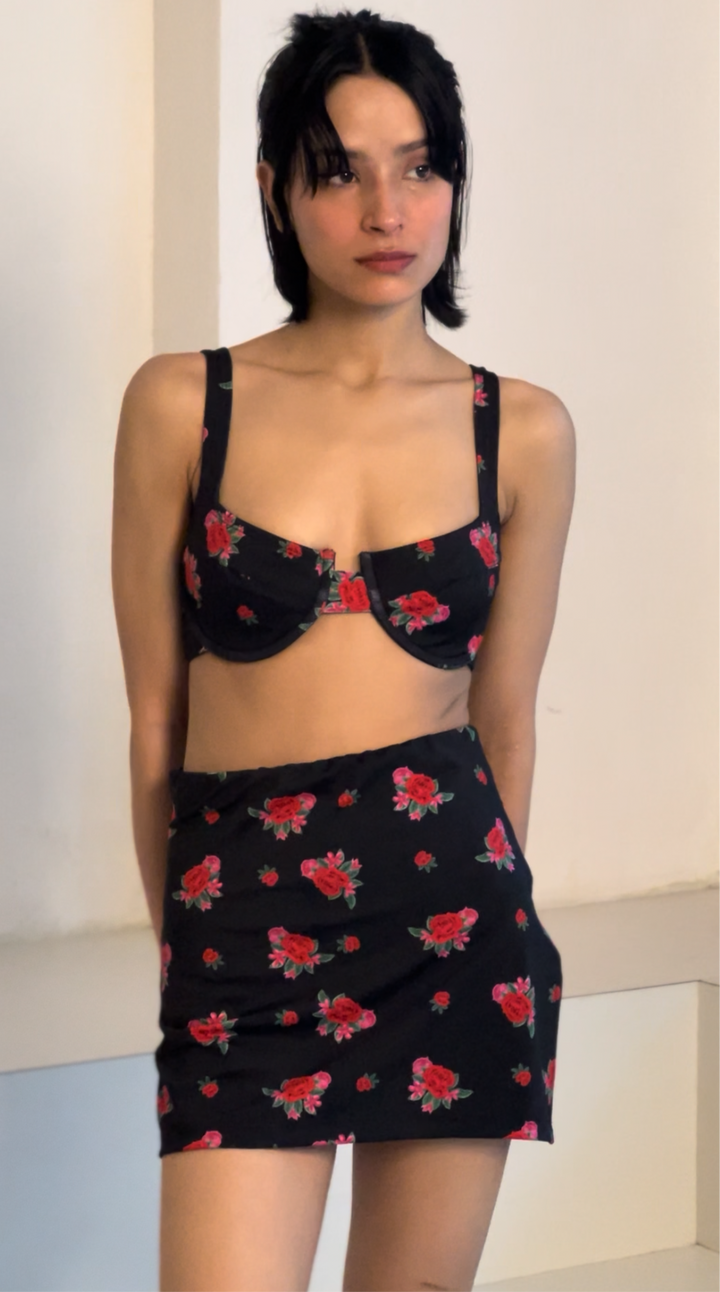 Underwired and Padded One piece Swimsuit- Rose Bloom
