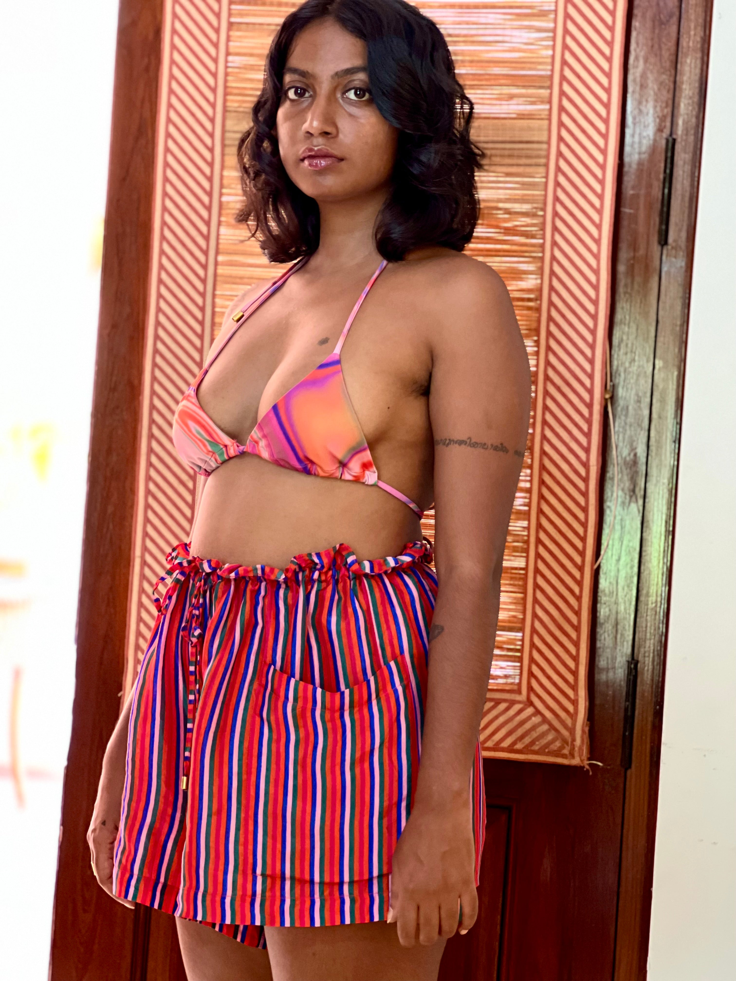 String Bikini Top - Candy Wave