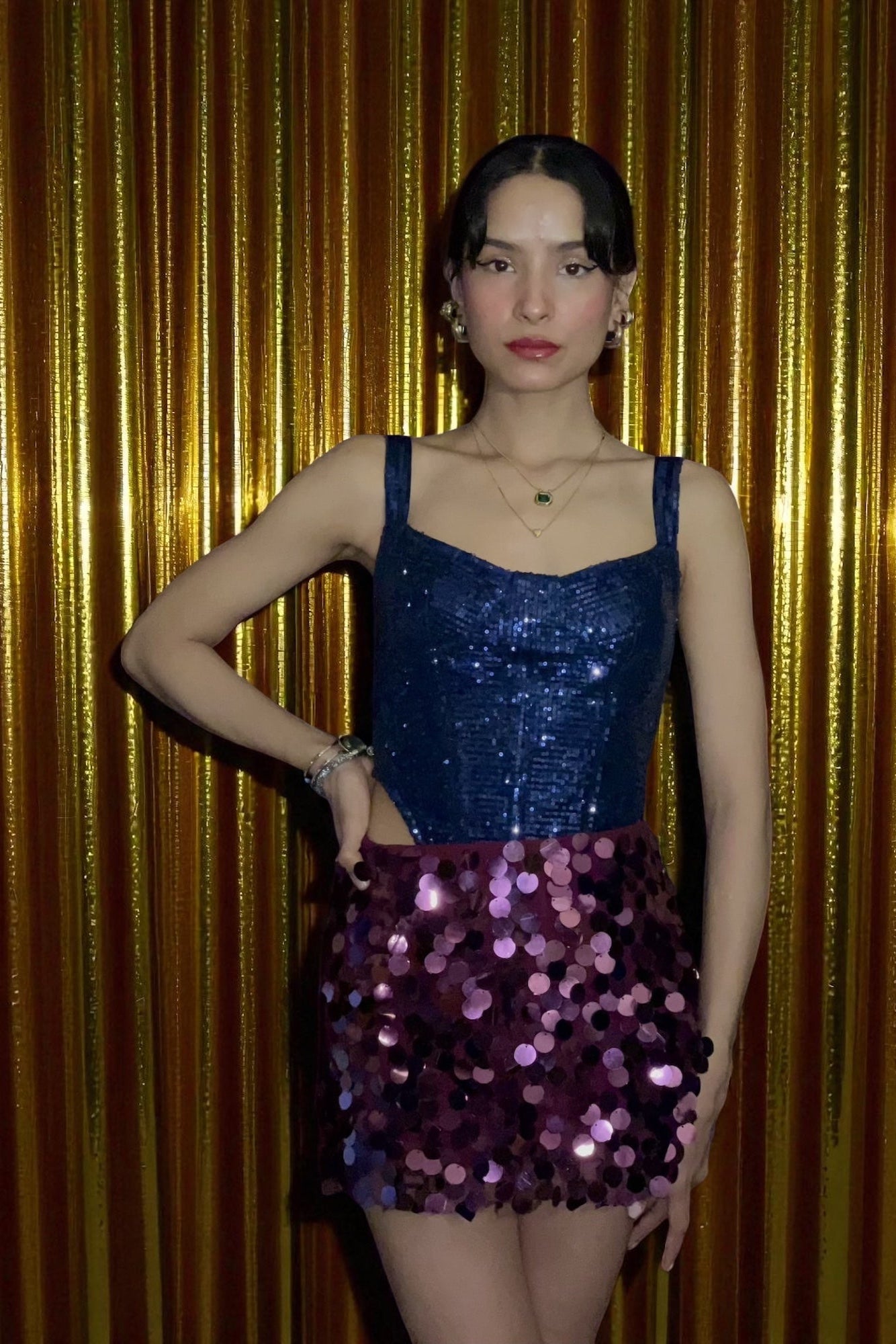 Sequin Skirt - Purple