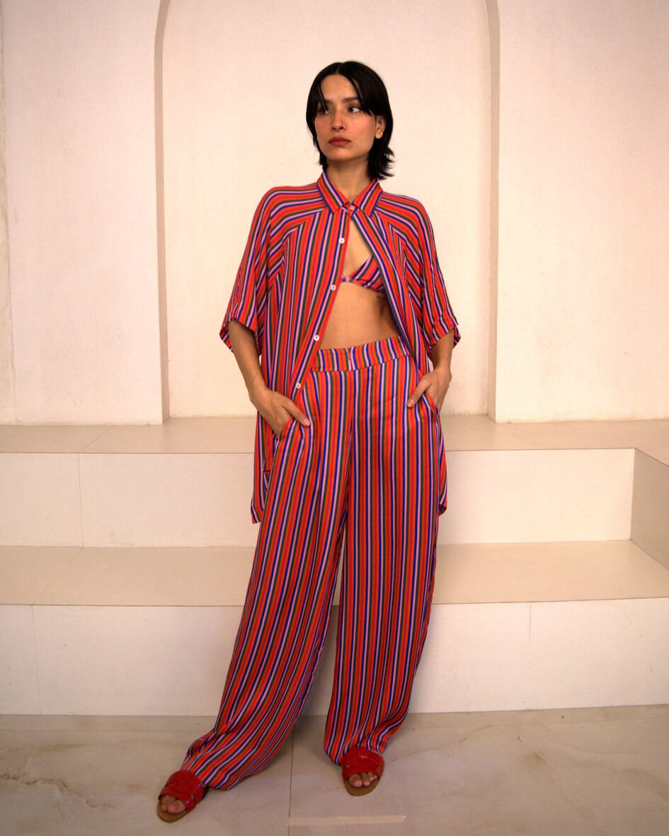 Trousers with Pockets - Candy Stripes