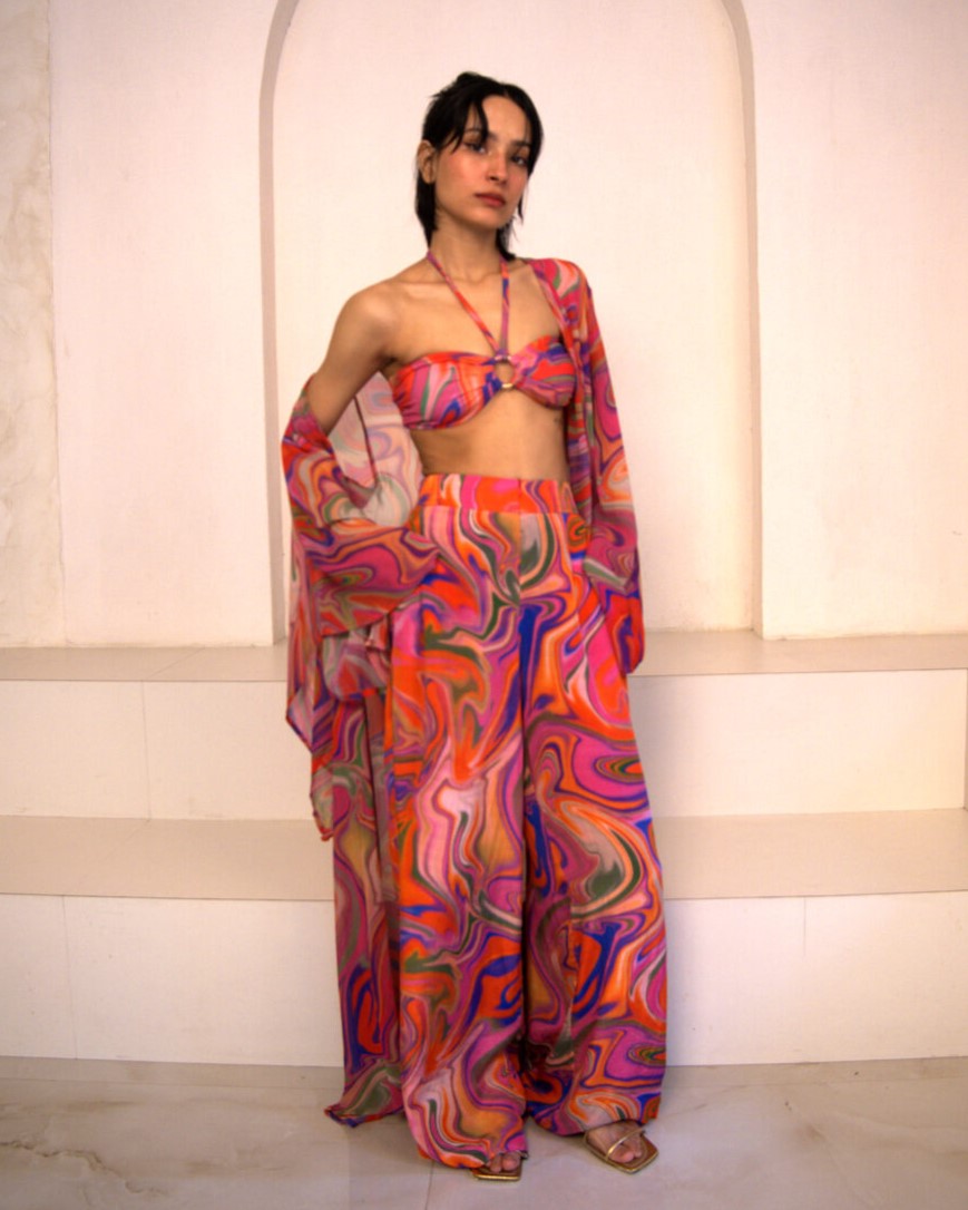 Trousers with Pockets - Candy Wave