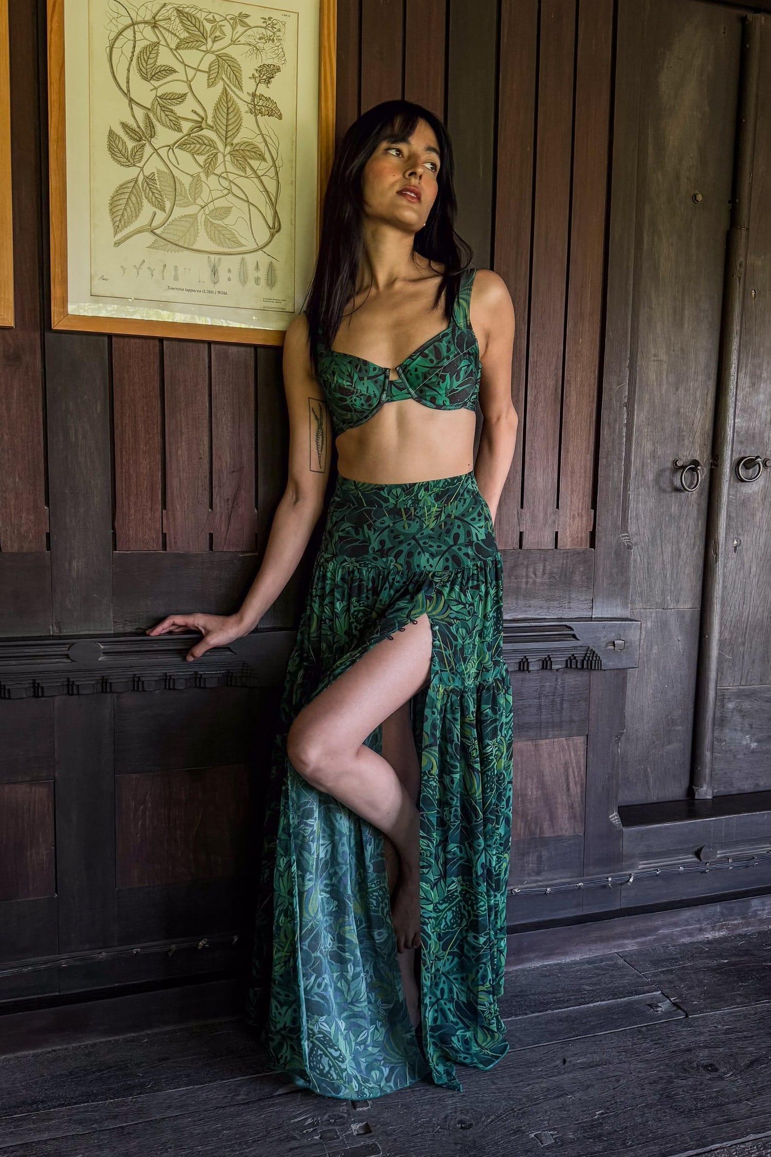 Long Skirt - Emerald Jungle
