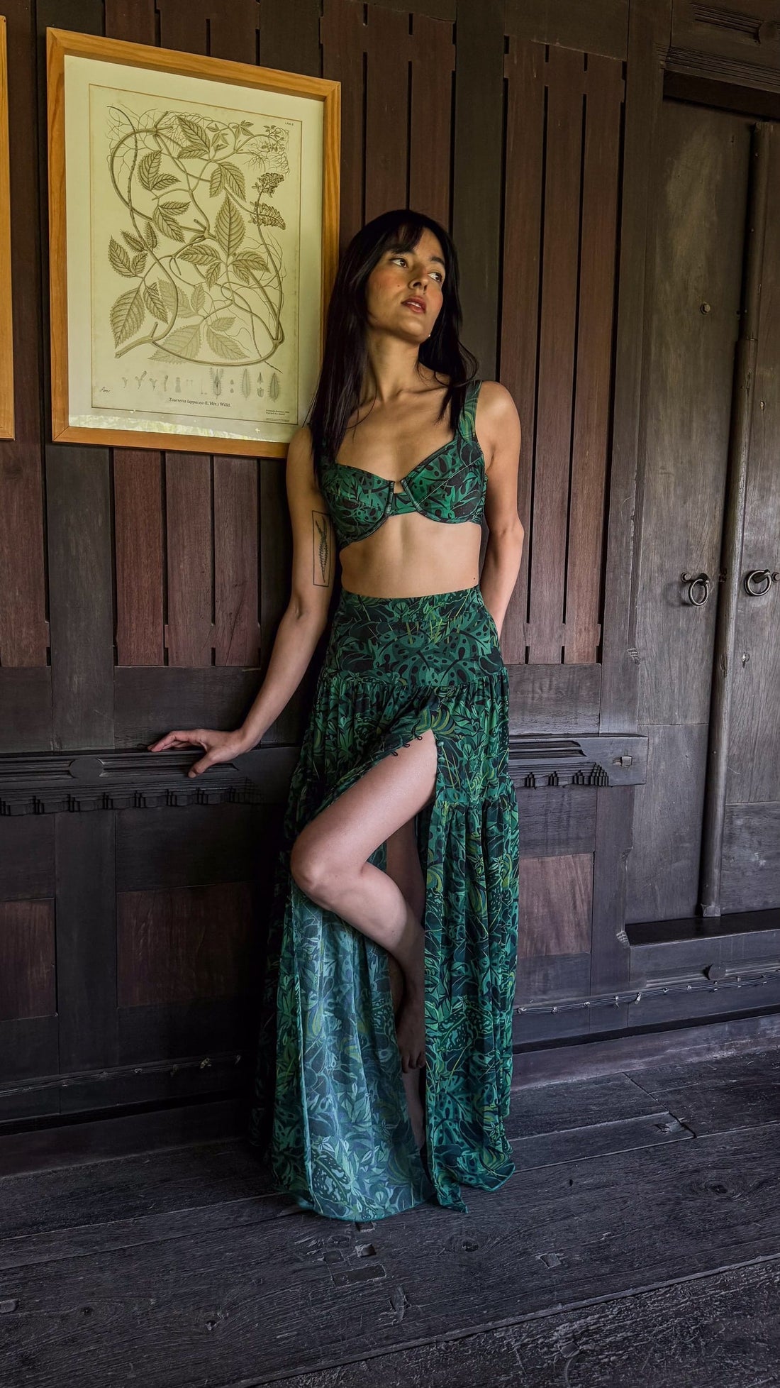 Long Skirt - Emerald Jungle