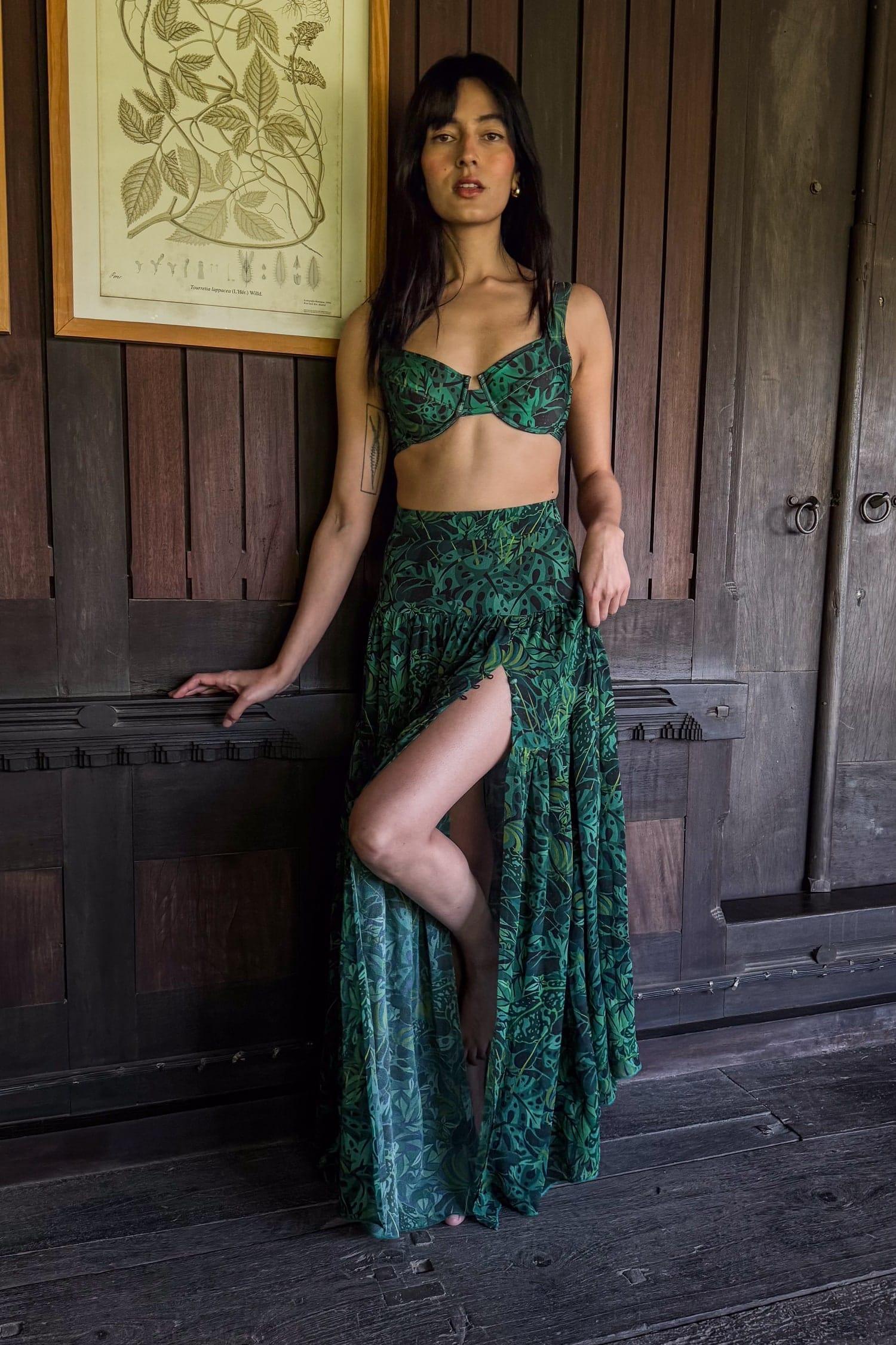 Long Skirt - Emerald Jungle