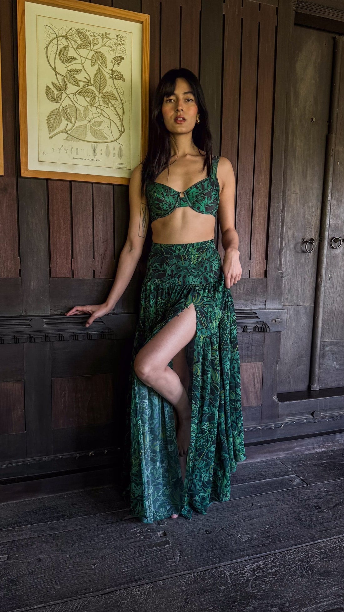 Long Skirt - Emerald Jungle