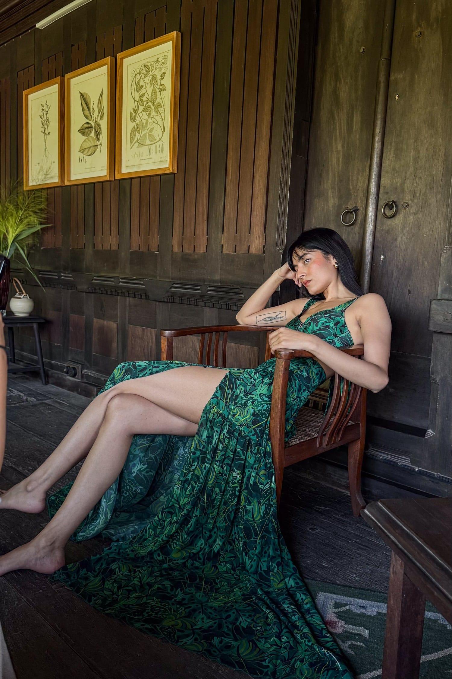 Long Skirt - Emerald Jungle