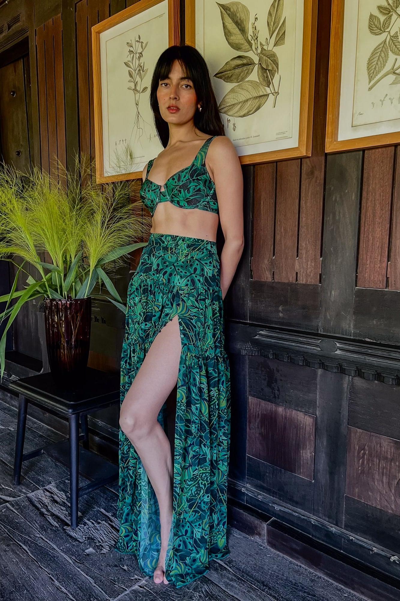 Long Skirt - Emerald Jungle