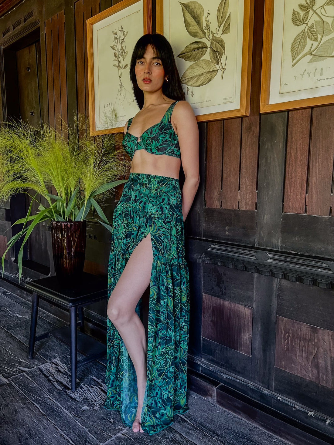 Long Skirt - Emerald Jungle