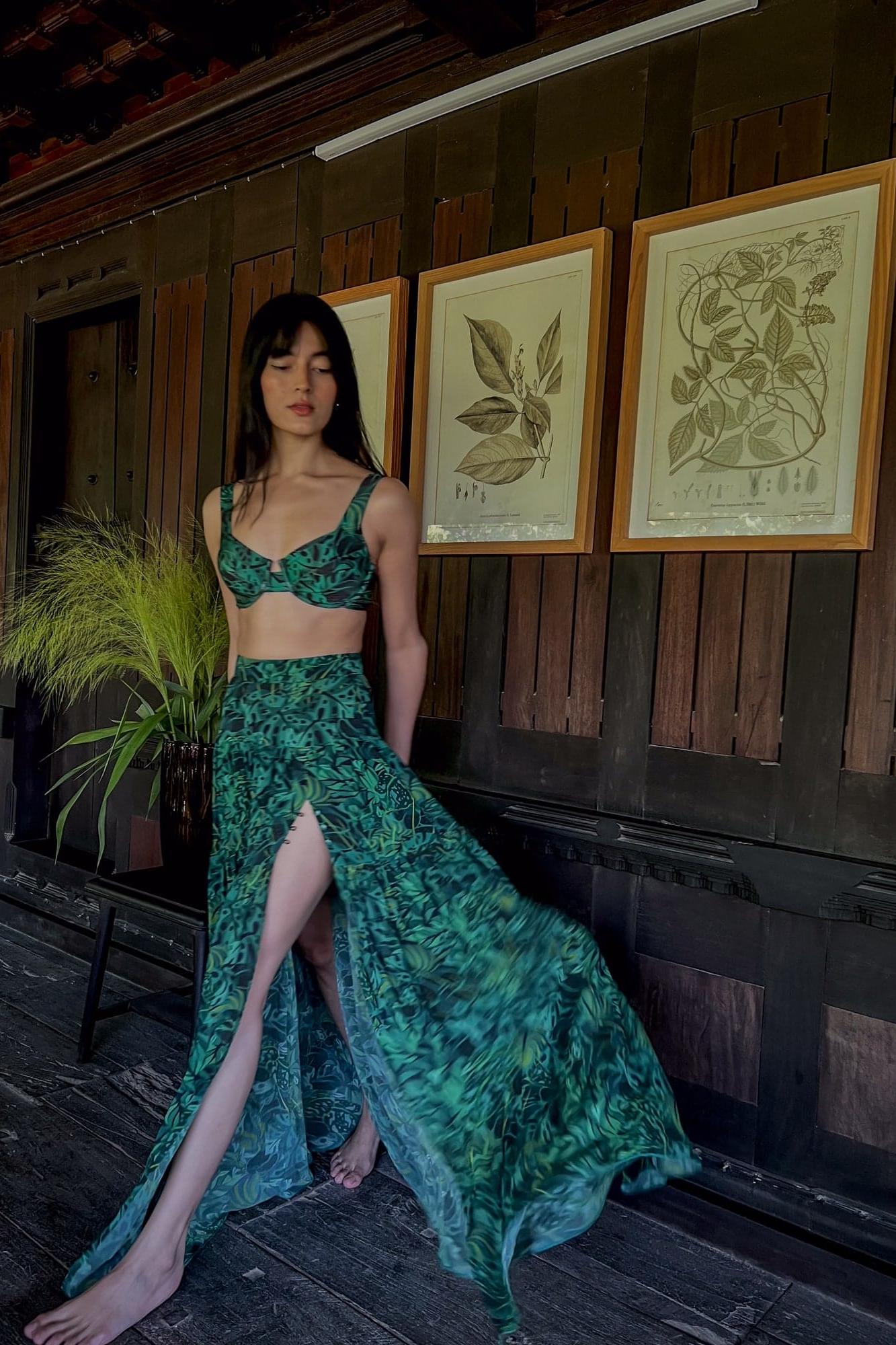Long Skirt - Emerald Jungle