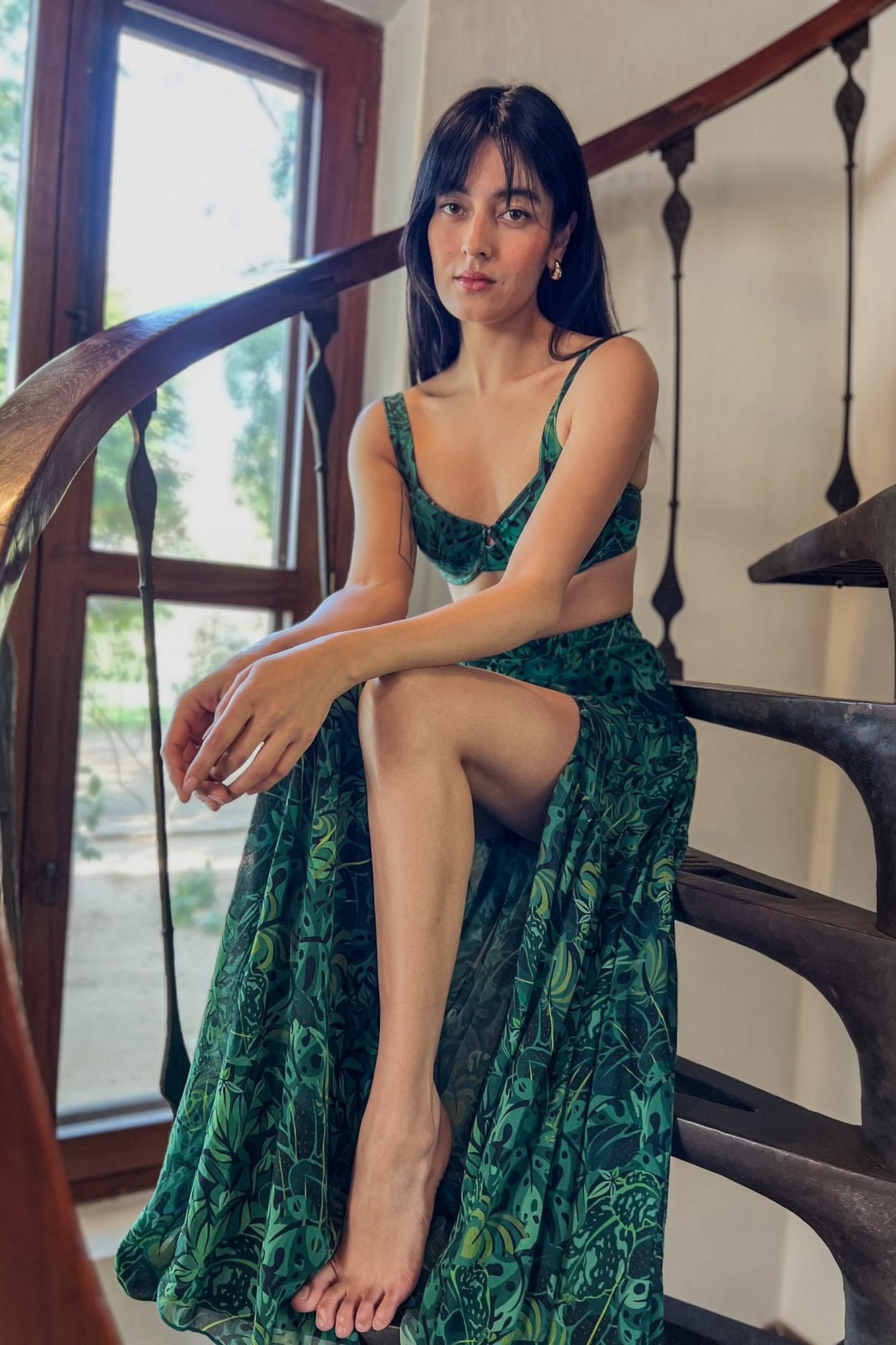 Long Skirt - Emerald Jungle