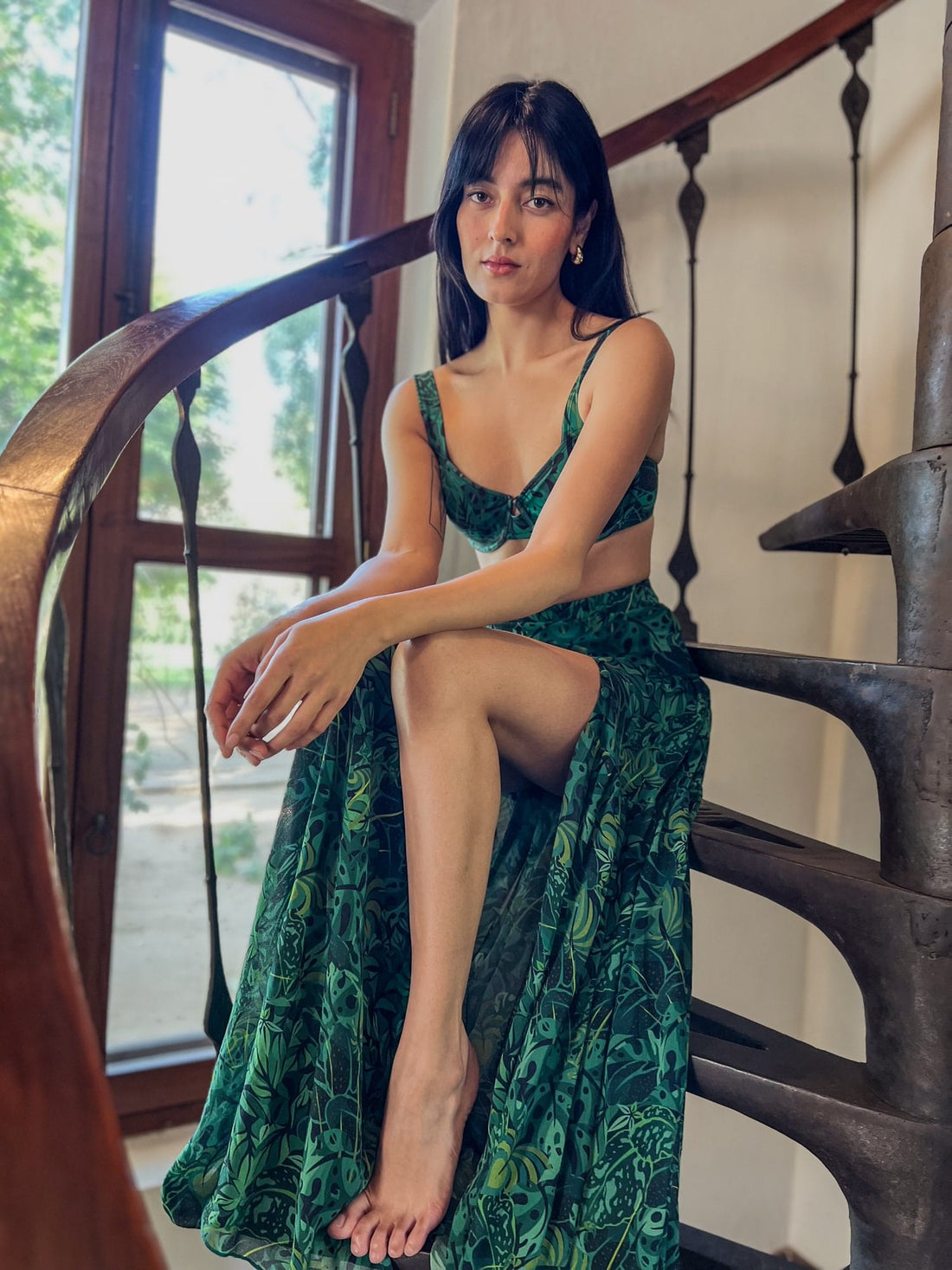 Long Skirt - Emerald Jungle