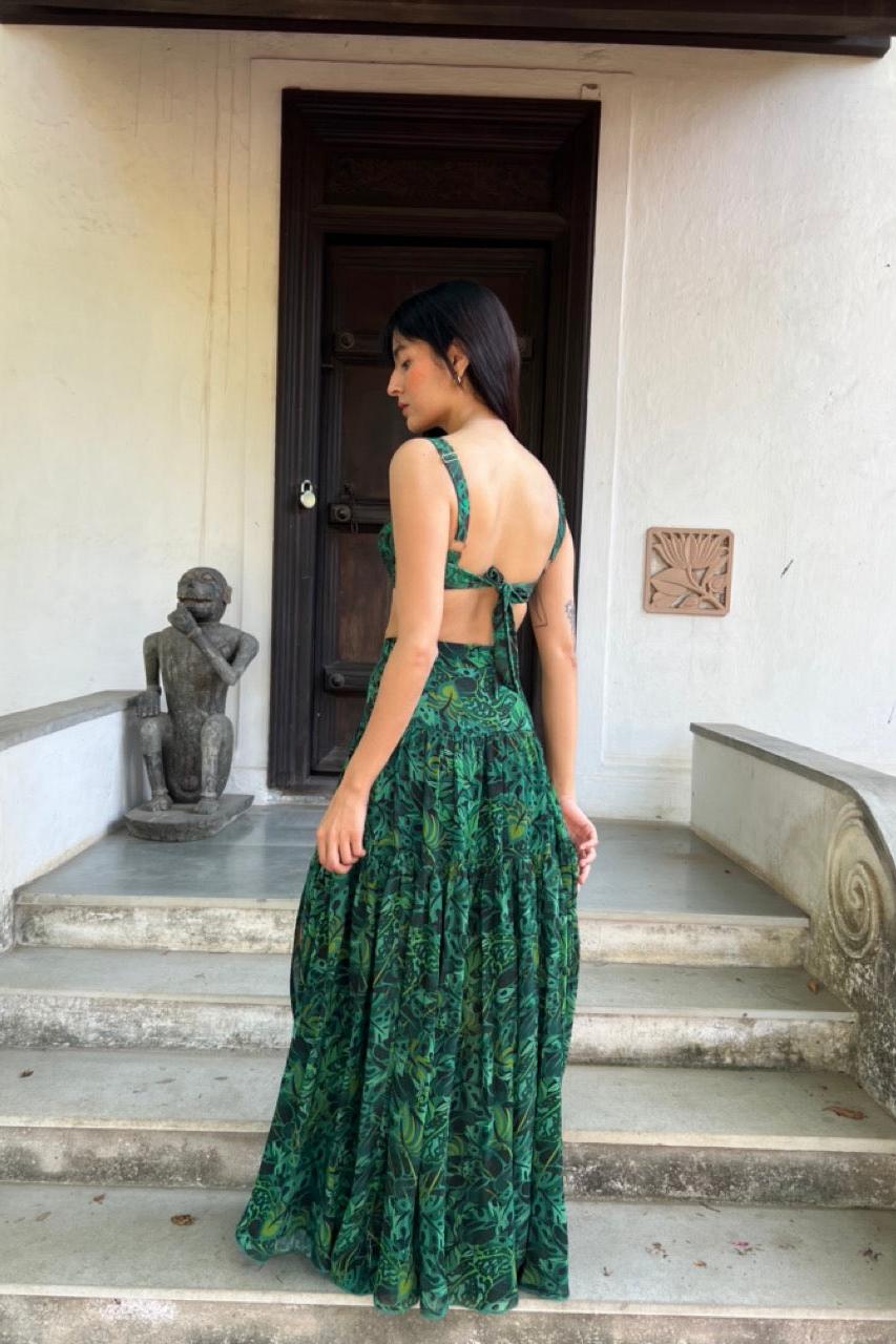 Balconette Underwired Bikini Top - Emerald Jungle