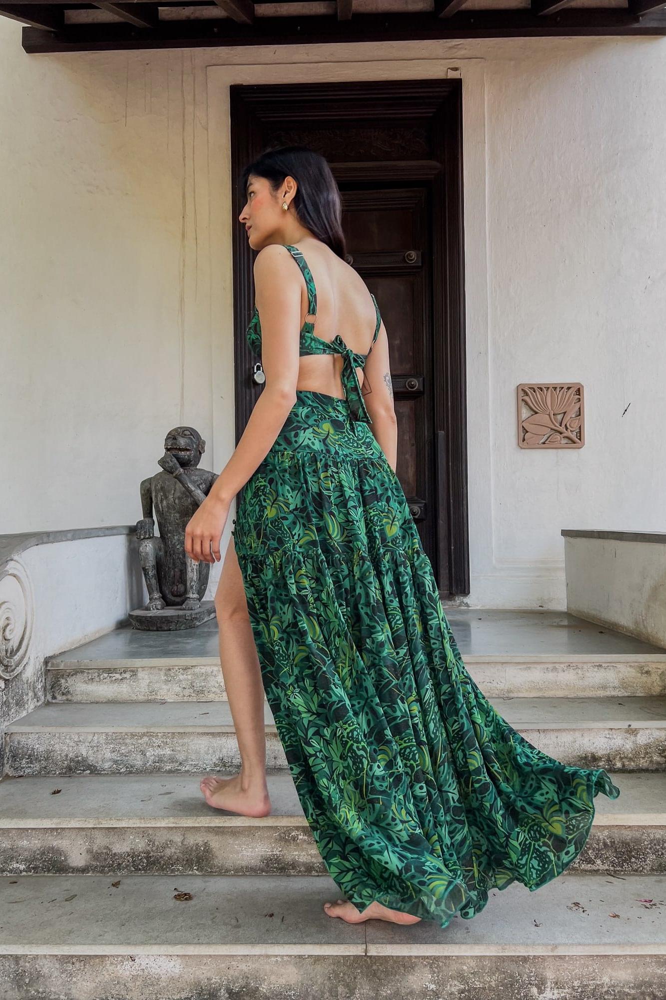 Long Skirt - Emerald Jungle