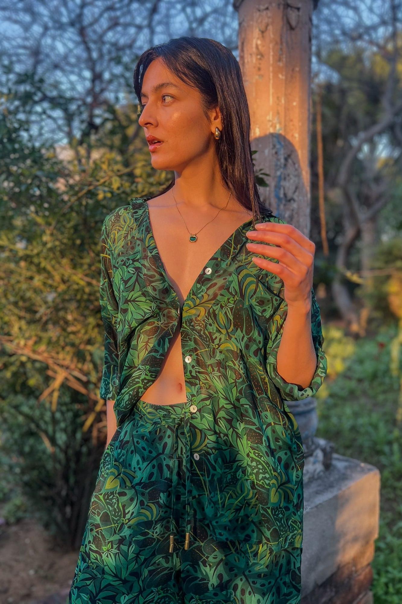 Lounge Trousers - Emerald Jungle