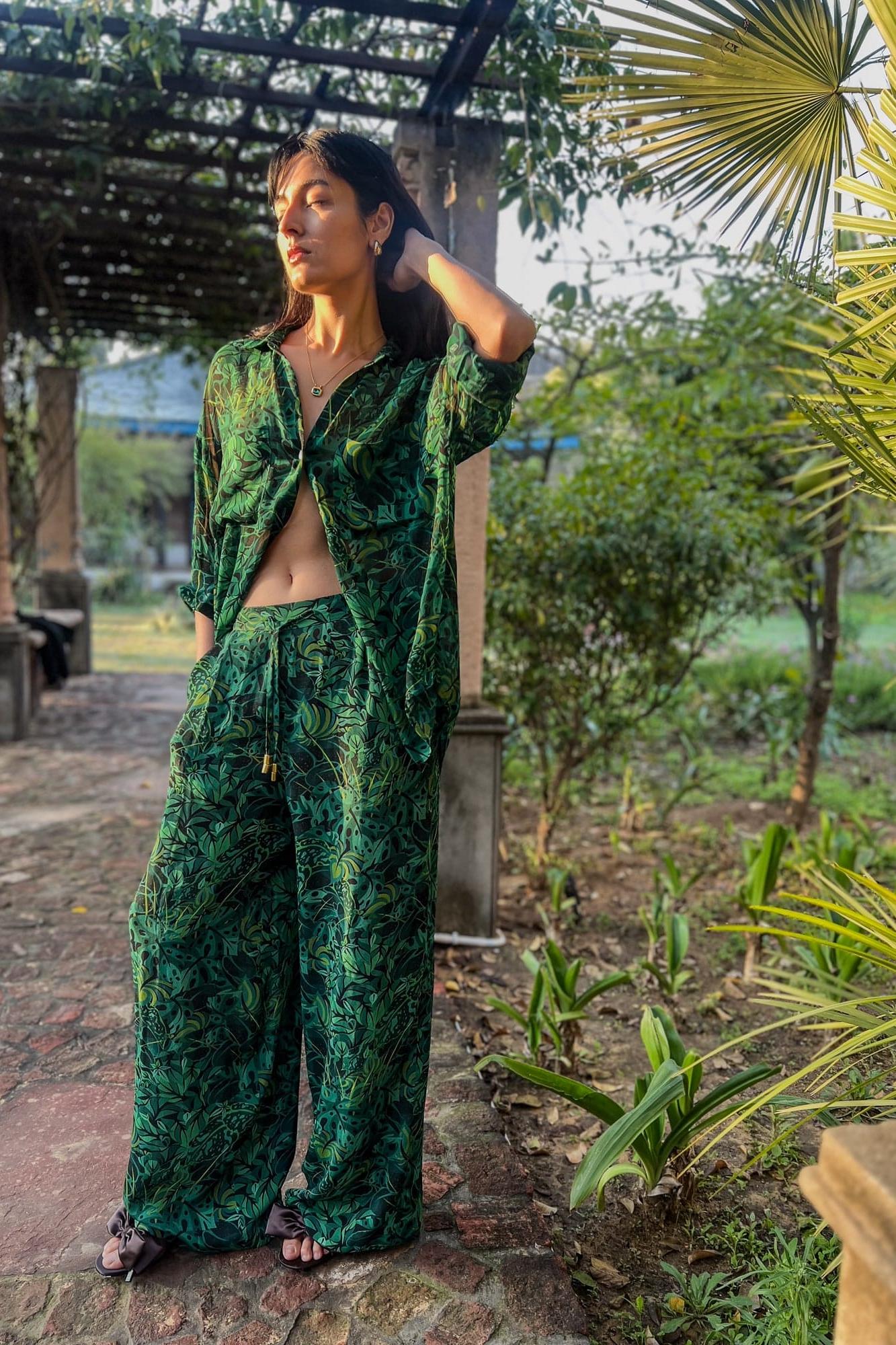 Lounge Trousers - Emerald Jungle
