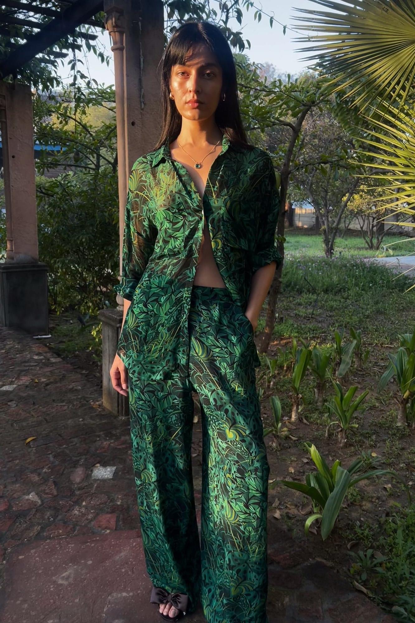 Lounge Trousers - Emerald Jungle