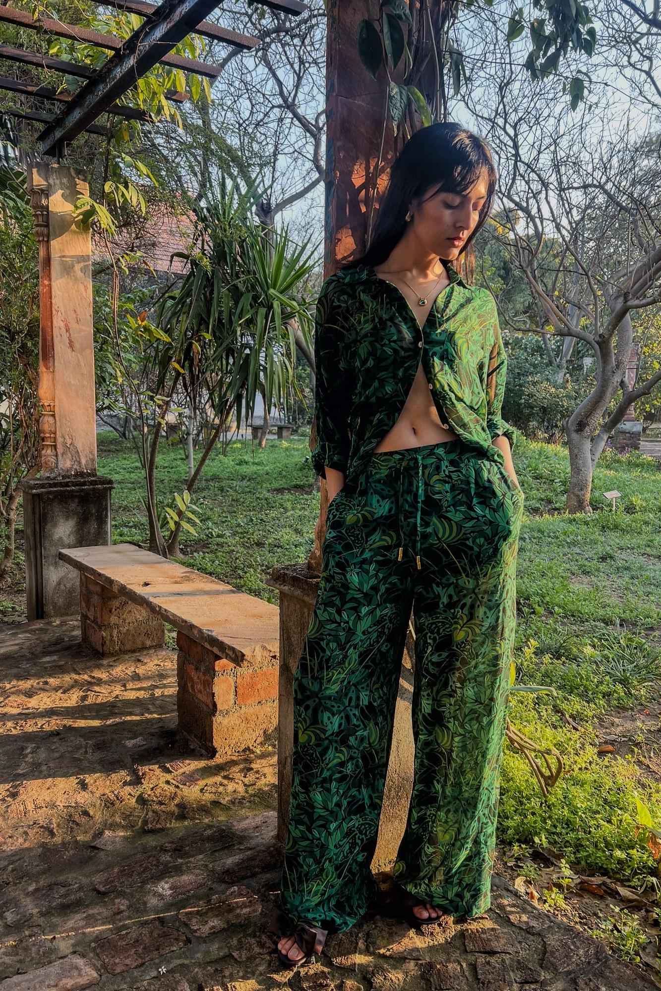 Lounge Trousers - Emerald Jungle