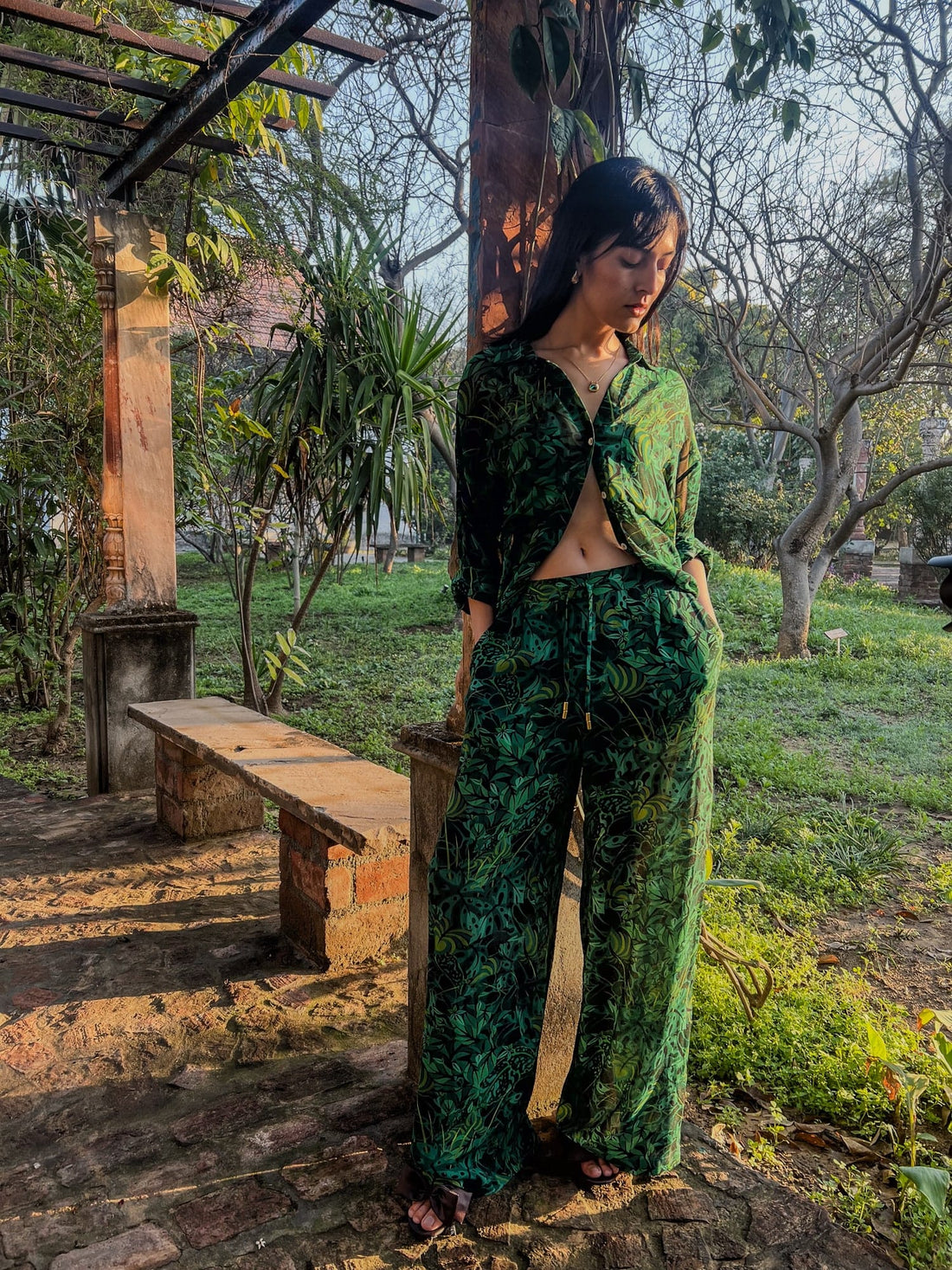 Lounge Trousers - Emerald Jungle