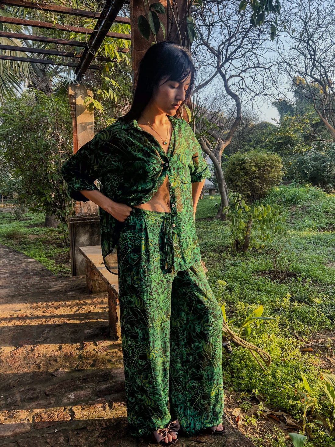 Lounge Trousers - Emerald Jungle