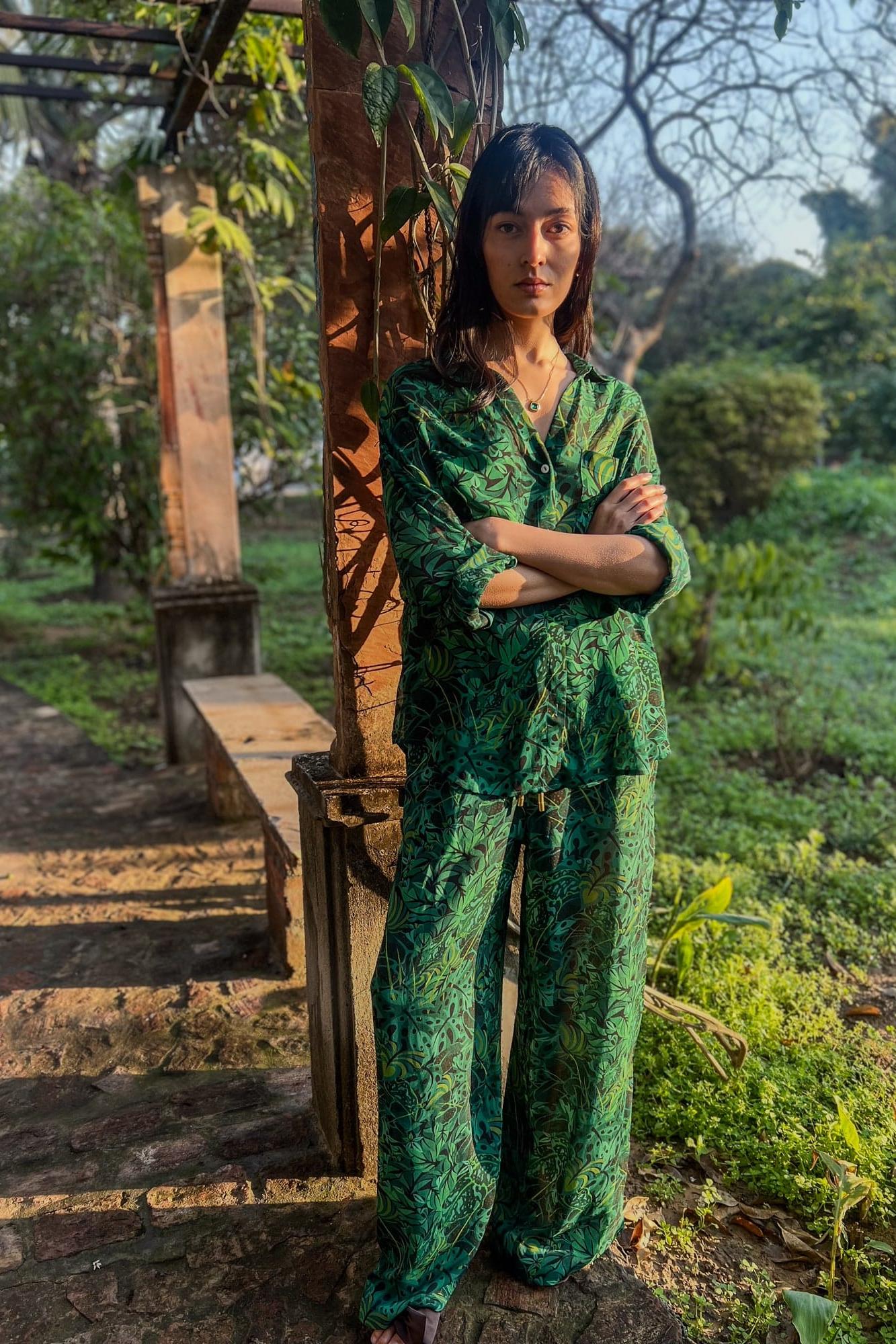 Lounge Trousers - Emerald Jungle