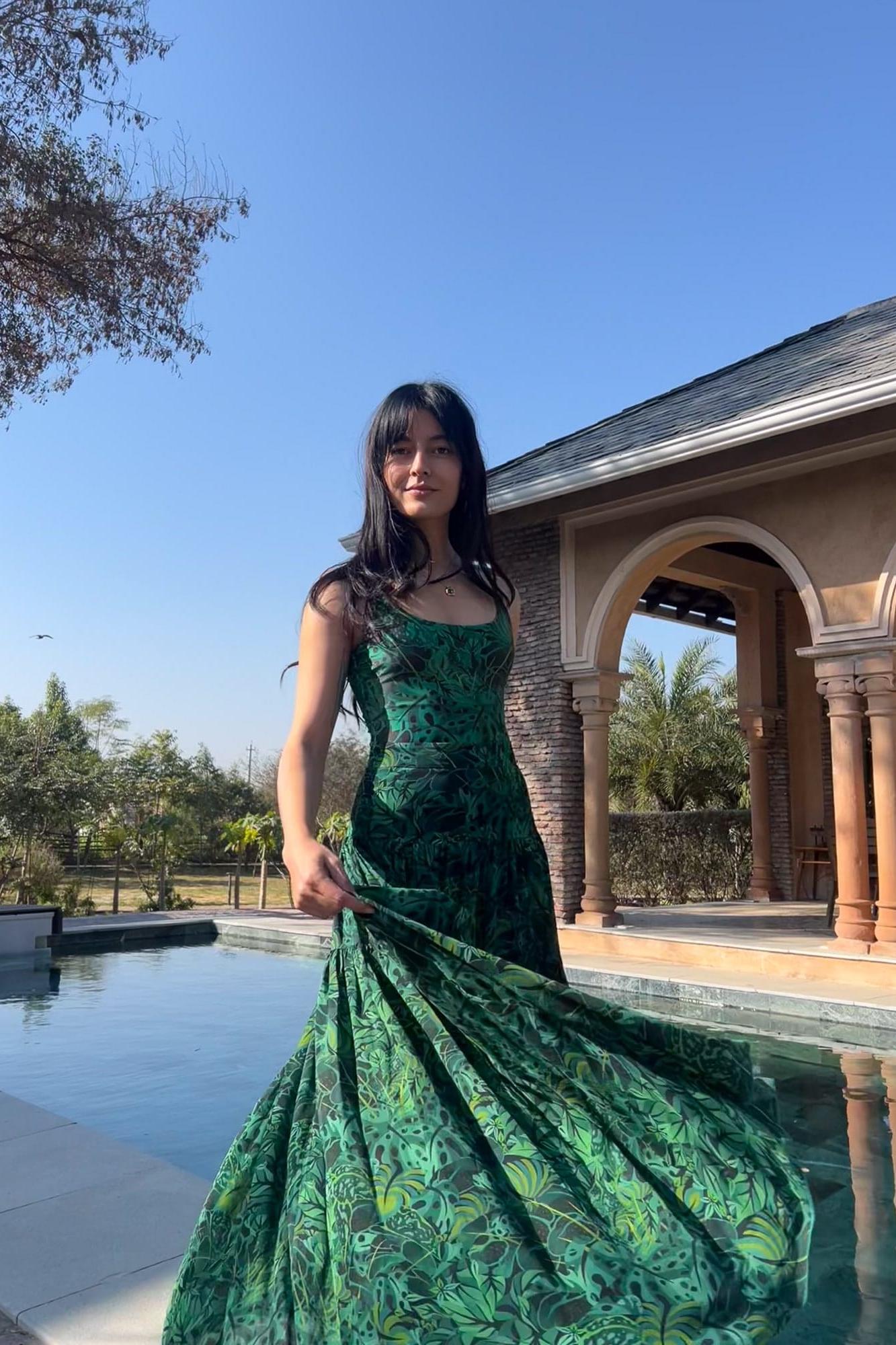 Long Skirt - Emerald Jungle