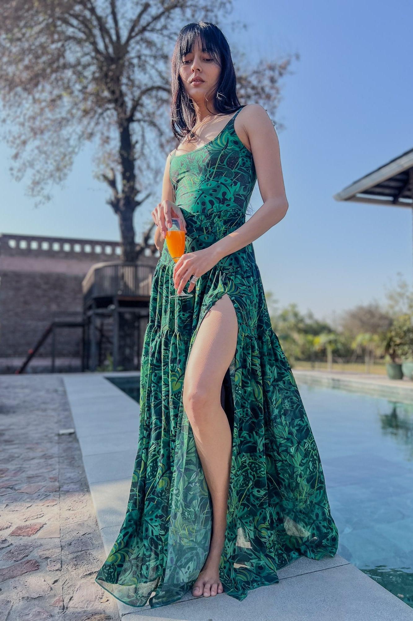 Long Skirt - Emerald Jungle