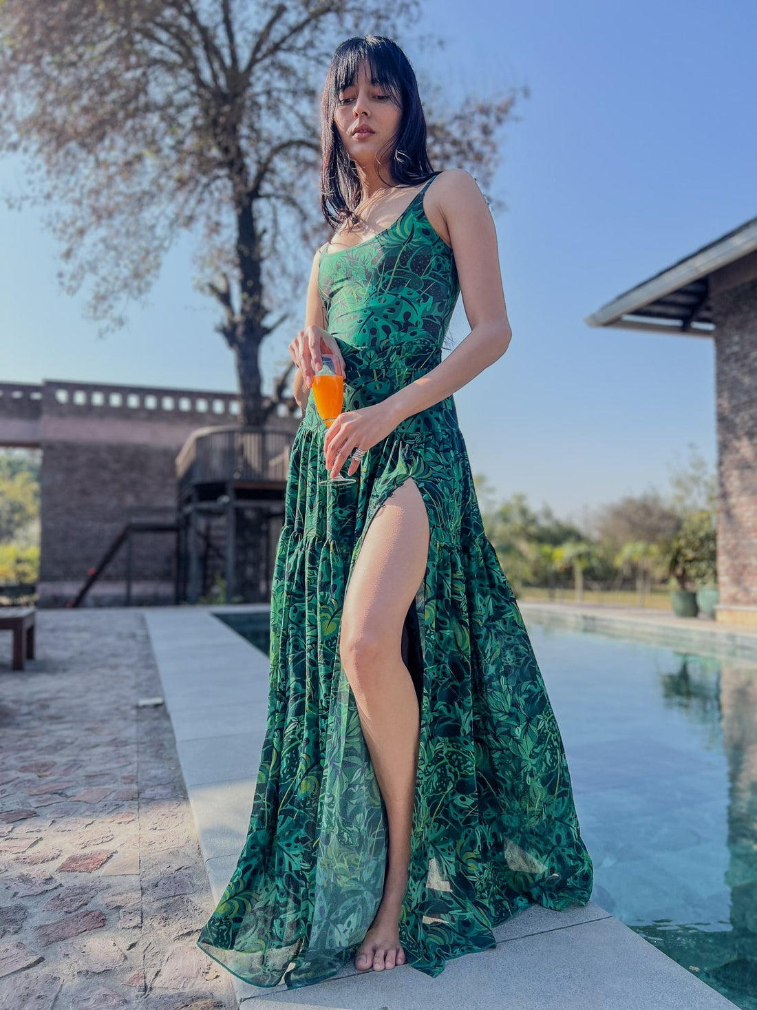 Long Skirt - Emerald Jungle