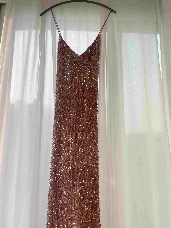 Sparkling Rosé Dress - Blush Pink