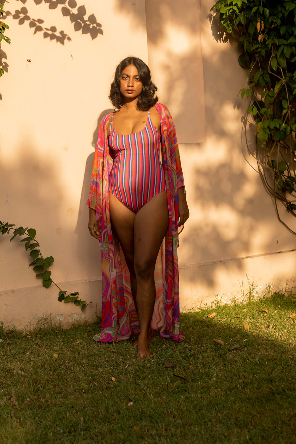 Kaftan with Butterfly Sleeves - Candy Wave