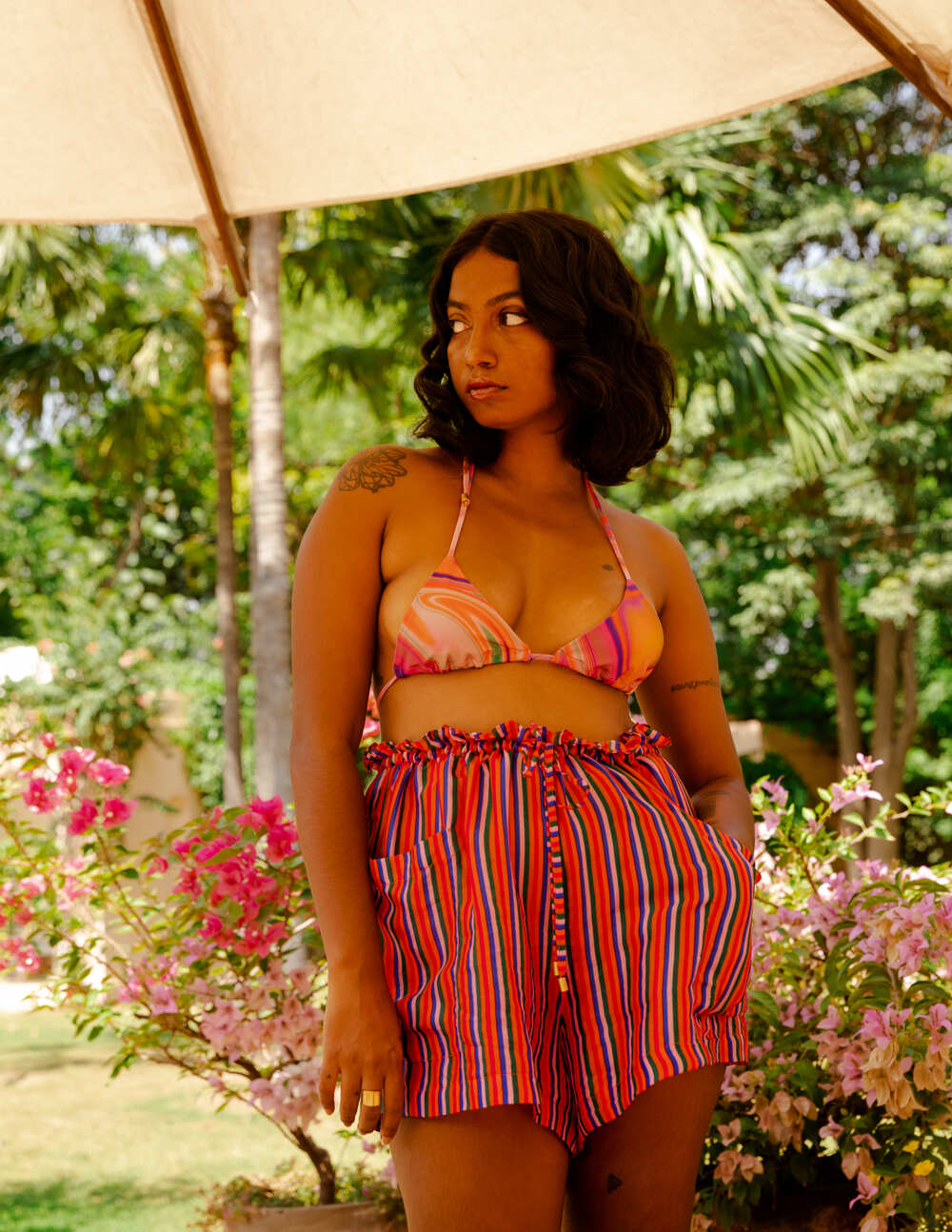 Beach Box Shorts - Candy Stripes-Resortwear-izsi-IZSI