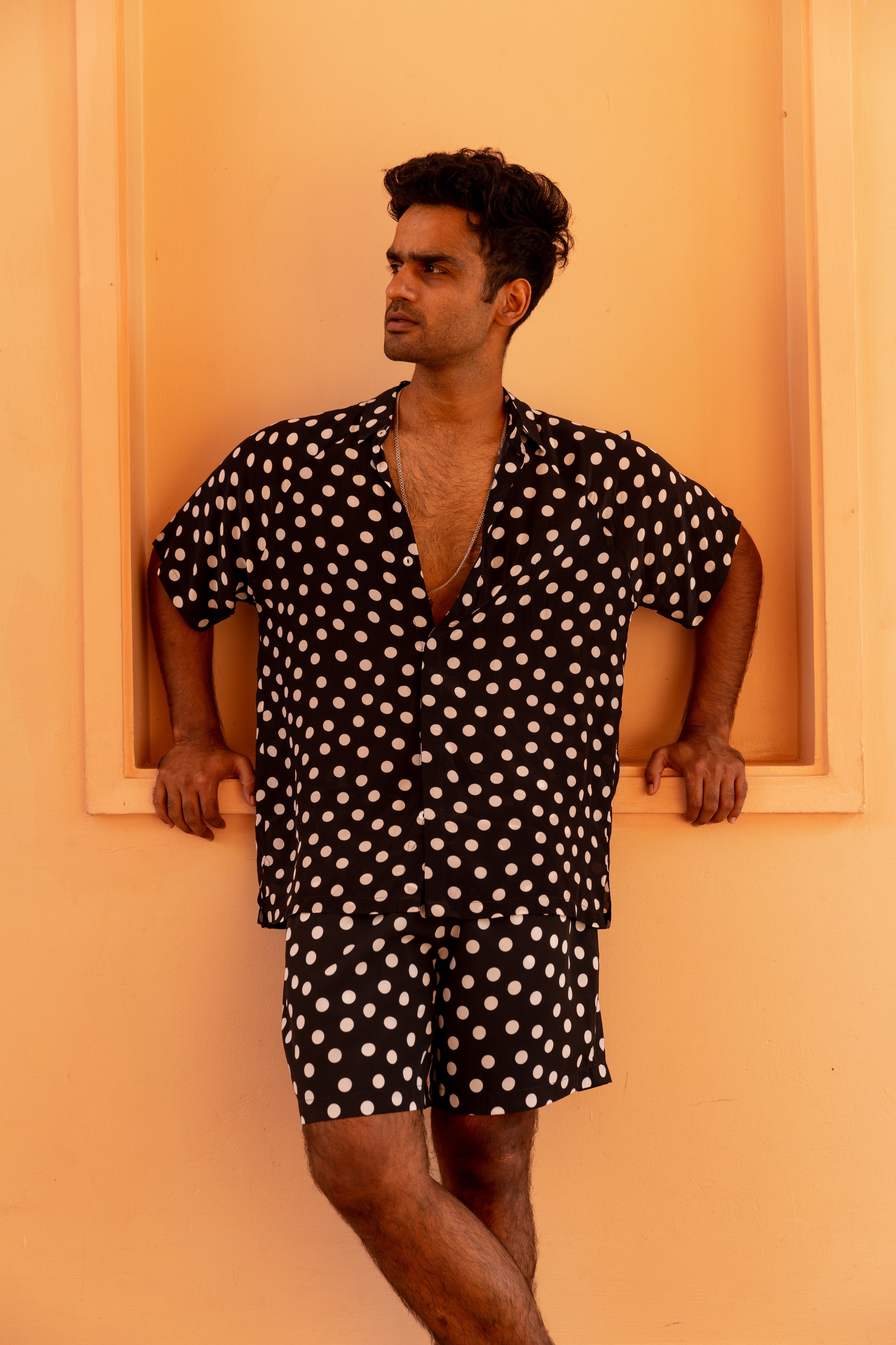 Swim Shorts - Noir Dot-swimwear-izsi-IZSI