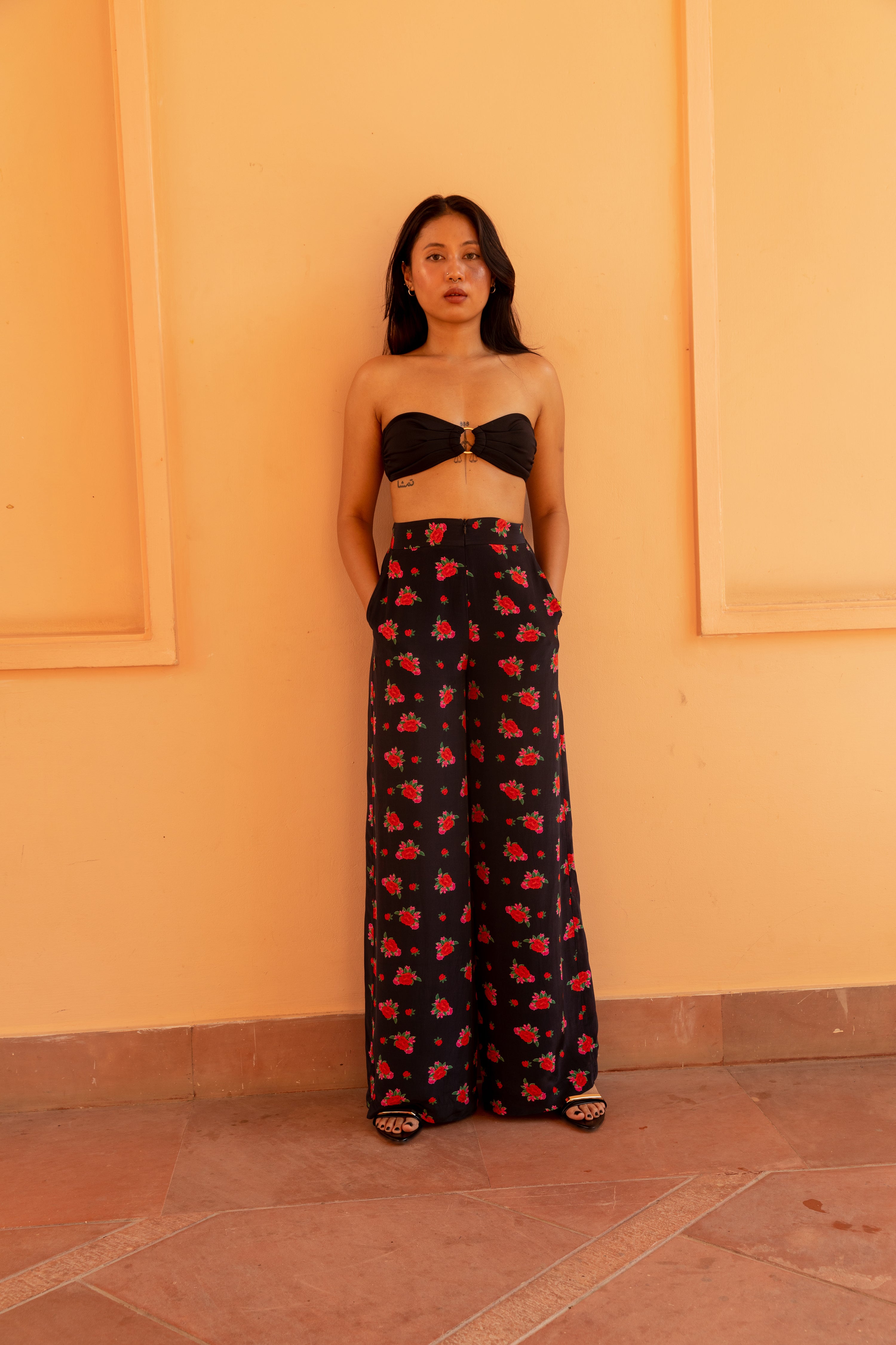 Trousers with Pockets - Rose Bloom