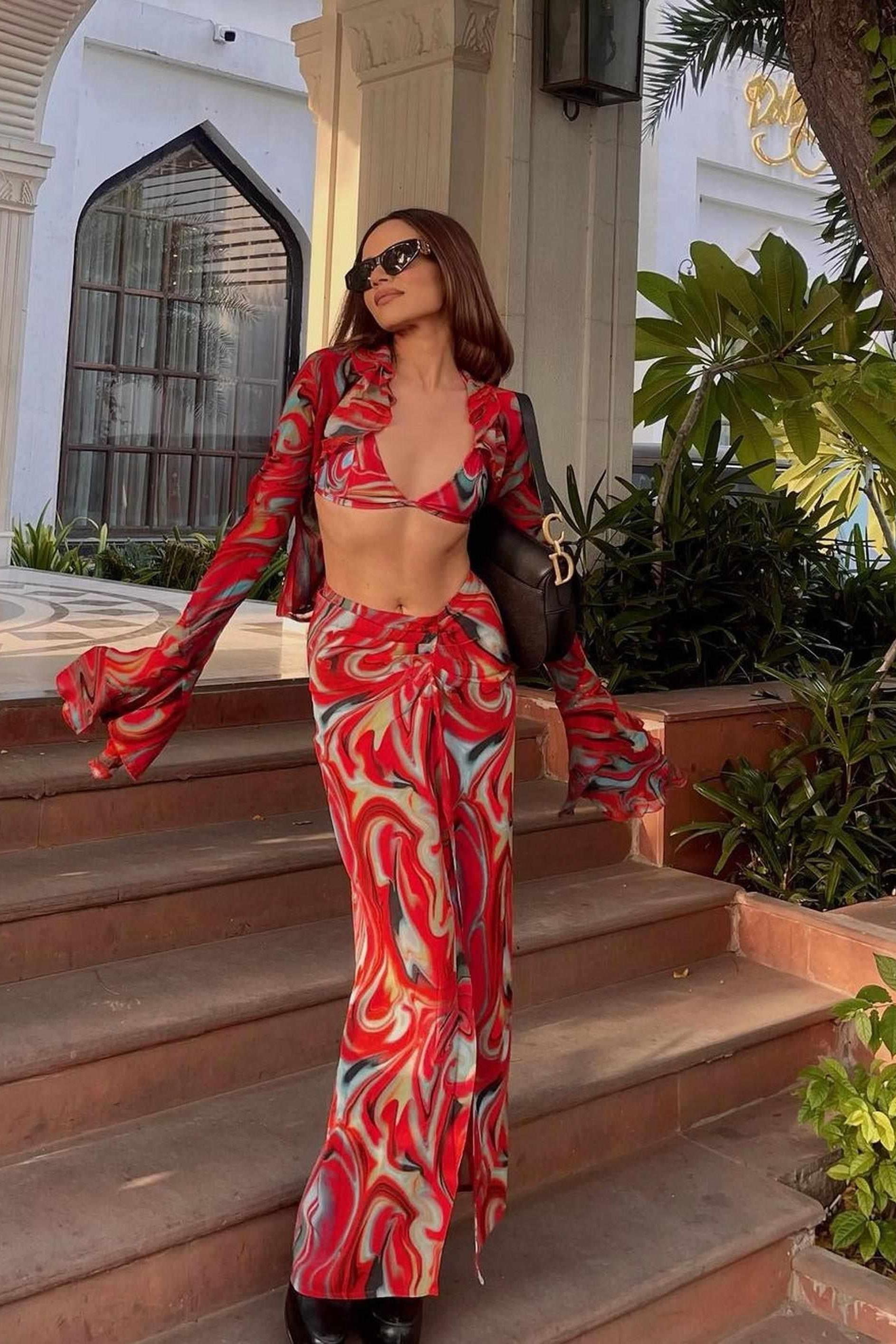 Set of Three Pieces - Cayenne Wave