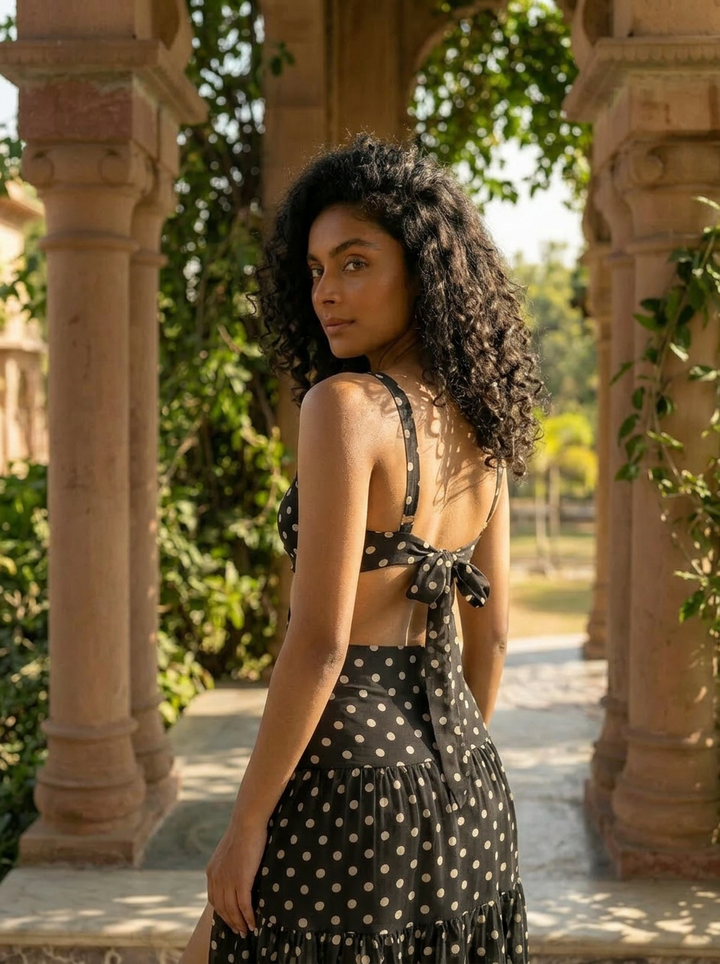 Balconette Underwired Bikini Top - Noir Dot