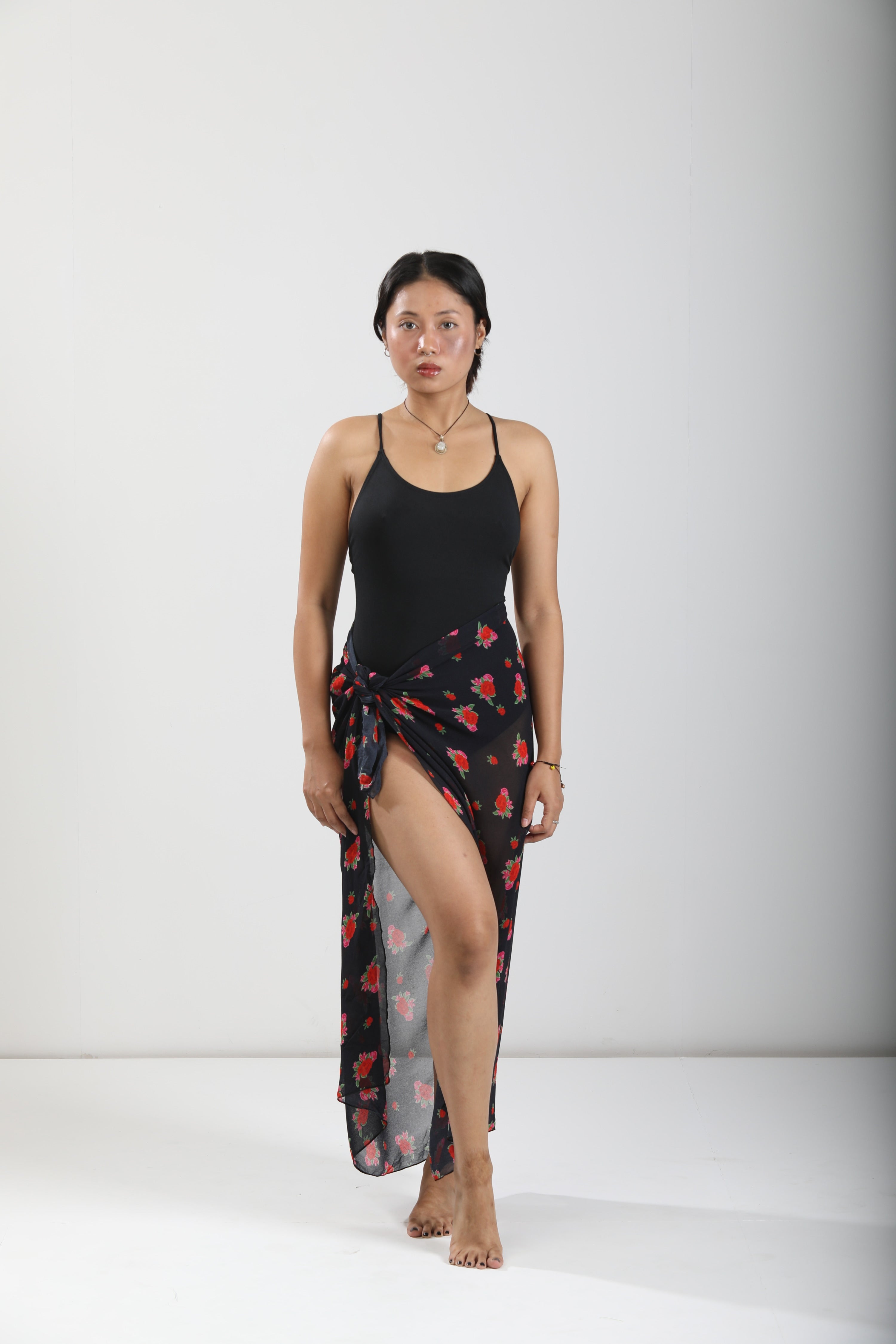 Classic Long Sarong - Rose Bloom-Resortwear-izsi-IZSI