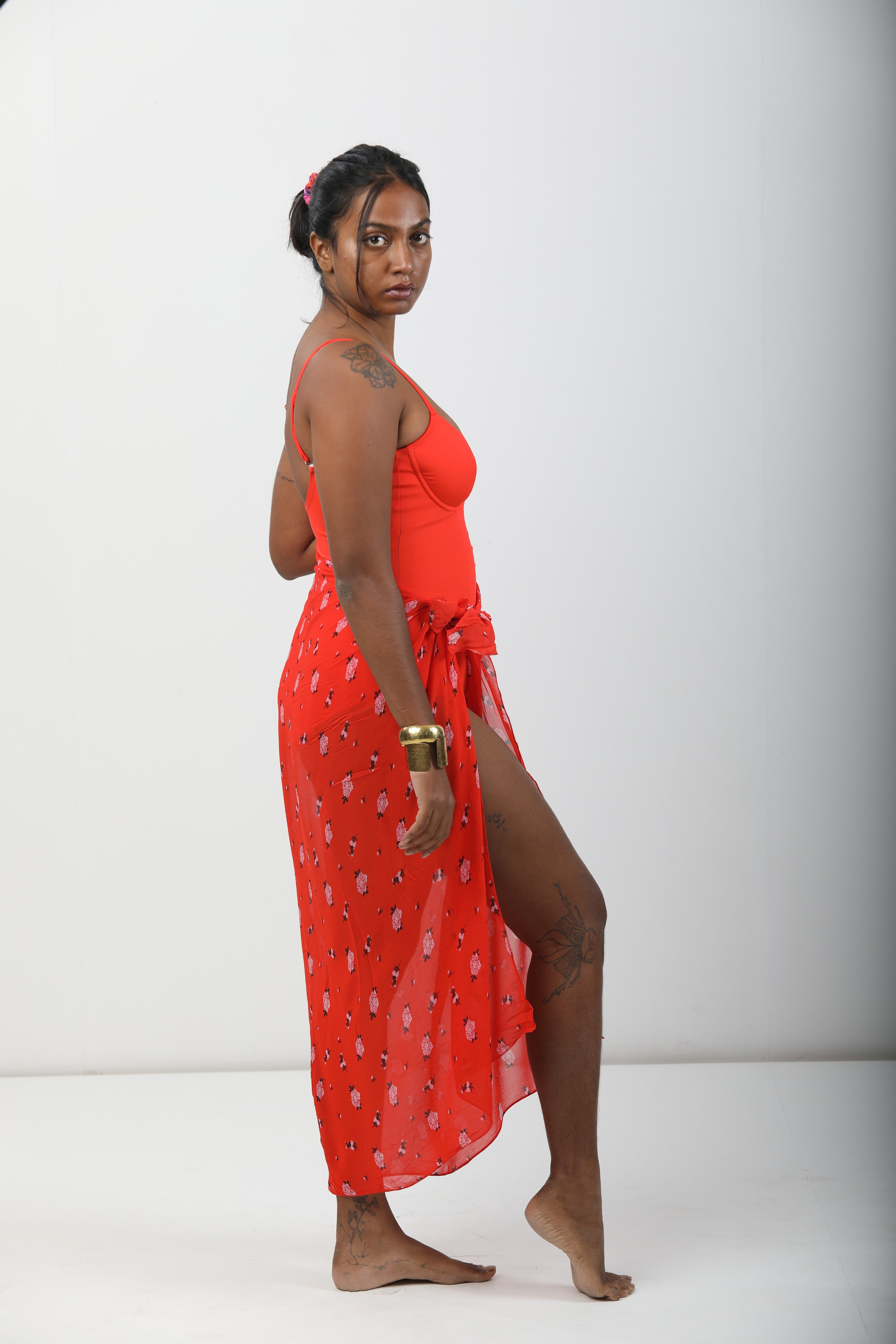 Classic Long Sarong - Carnations