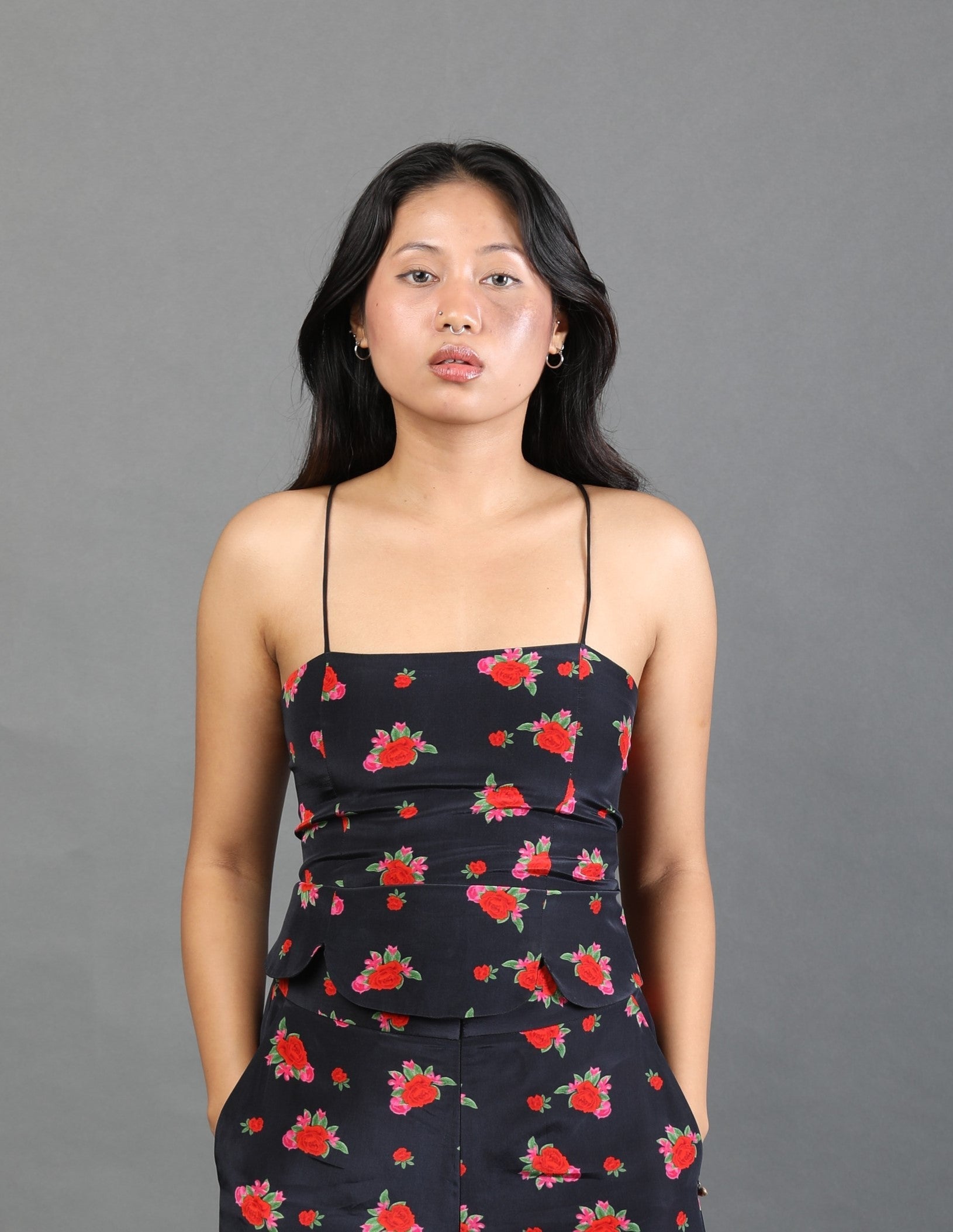 Petal Corset Top - Rose Bloom-Resortwear-izsi-IZSI