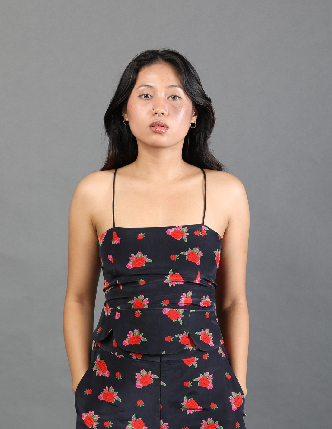 Petal Corset Top - Rose Bloom