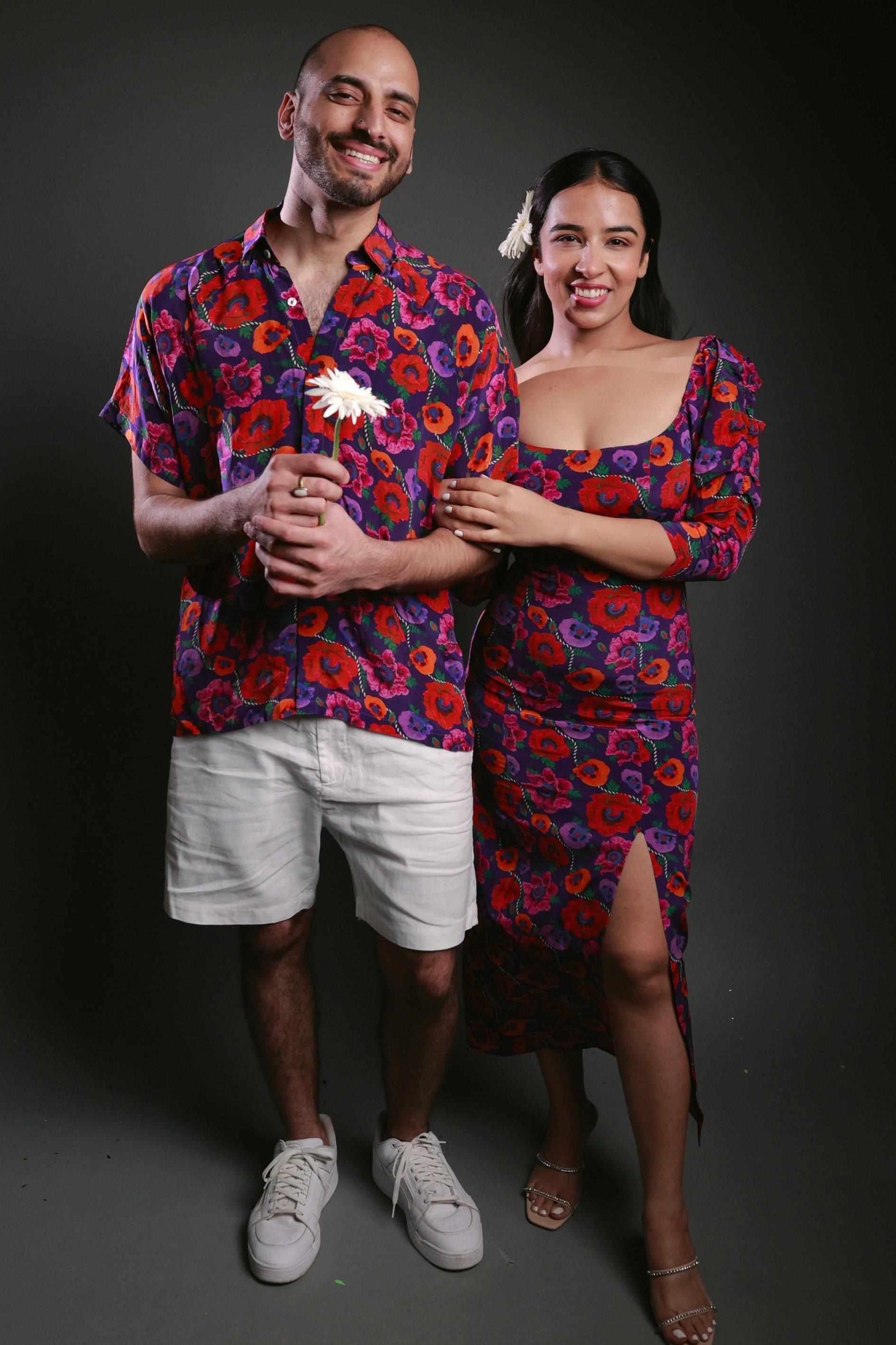 Set of Two Pieces - Oriental Poppy-izsi-IZSI