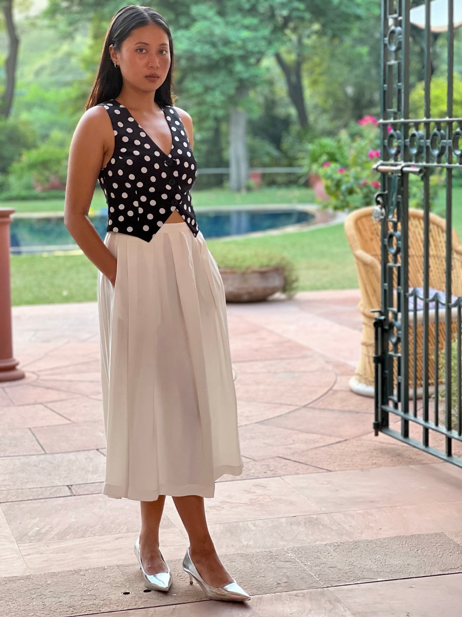 Tailored Waist Coat - Noir Dot